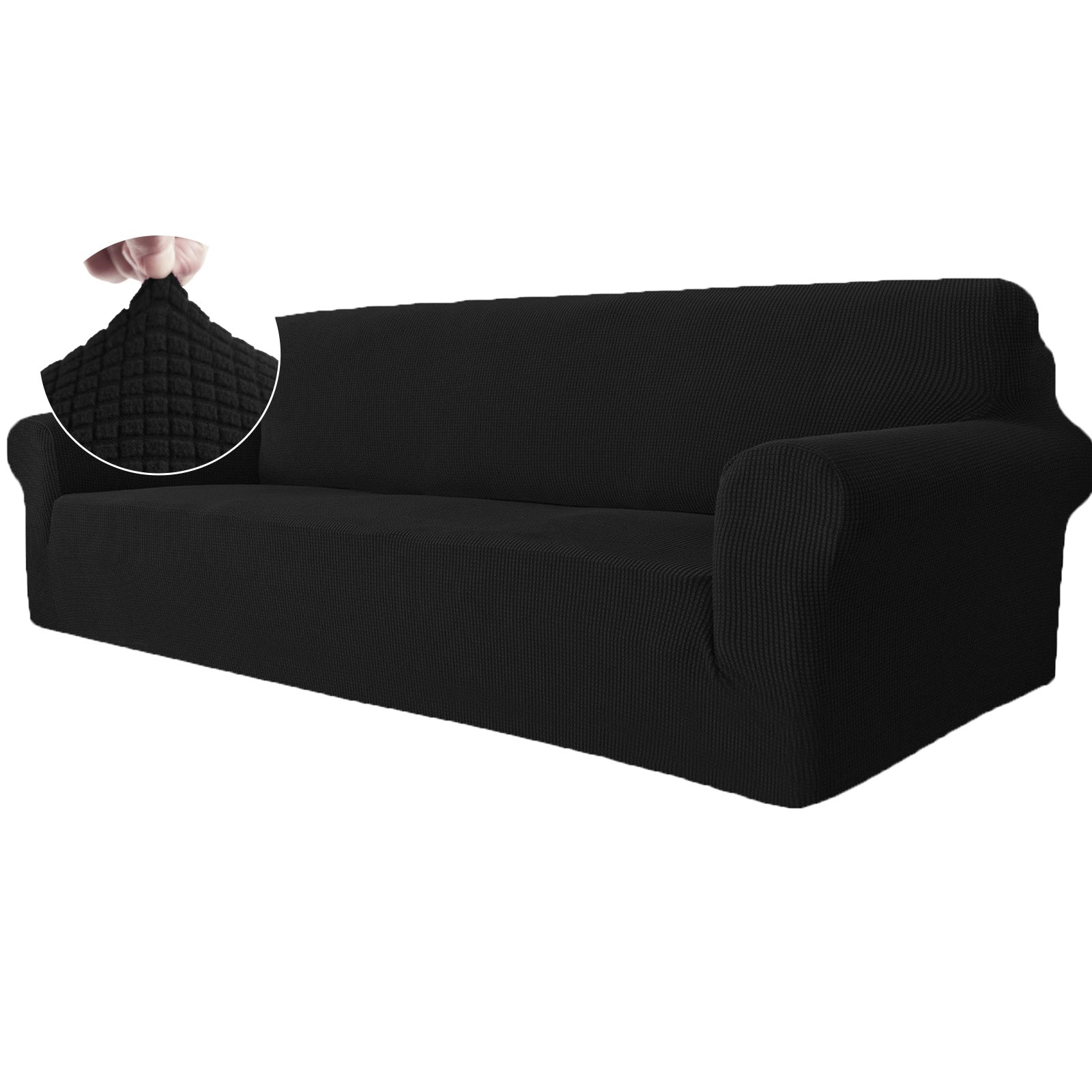 YSTYLE Stretch 4 Seater Sofa Cover with Armrests Anti Slip-YSTYLE