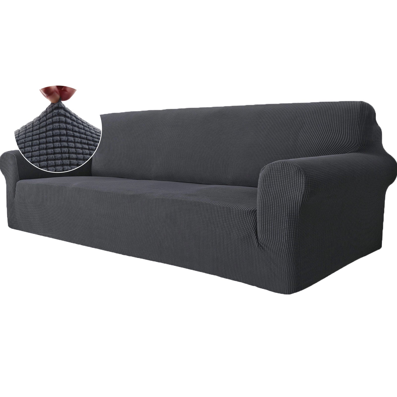 YSTYLE 4 Seater Sofa Cover – Stretch,Anti-Slip & Pet-Friendly, Scratch Resistant, Washable-Grid
