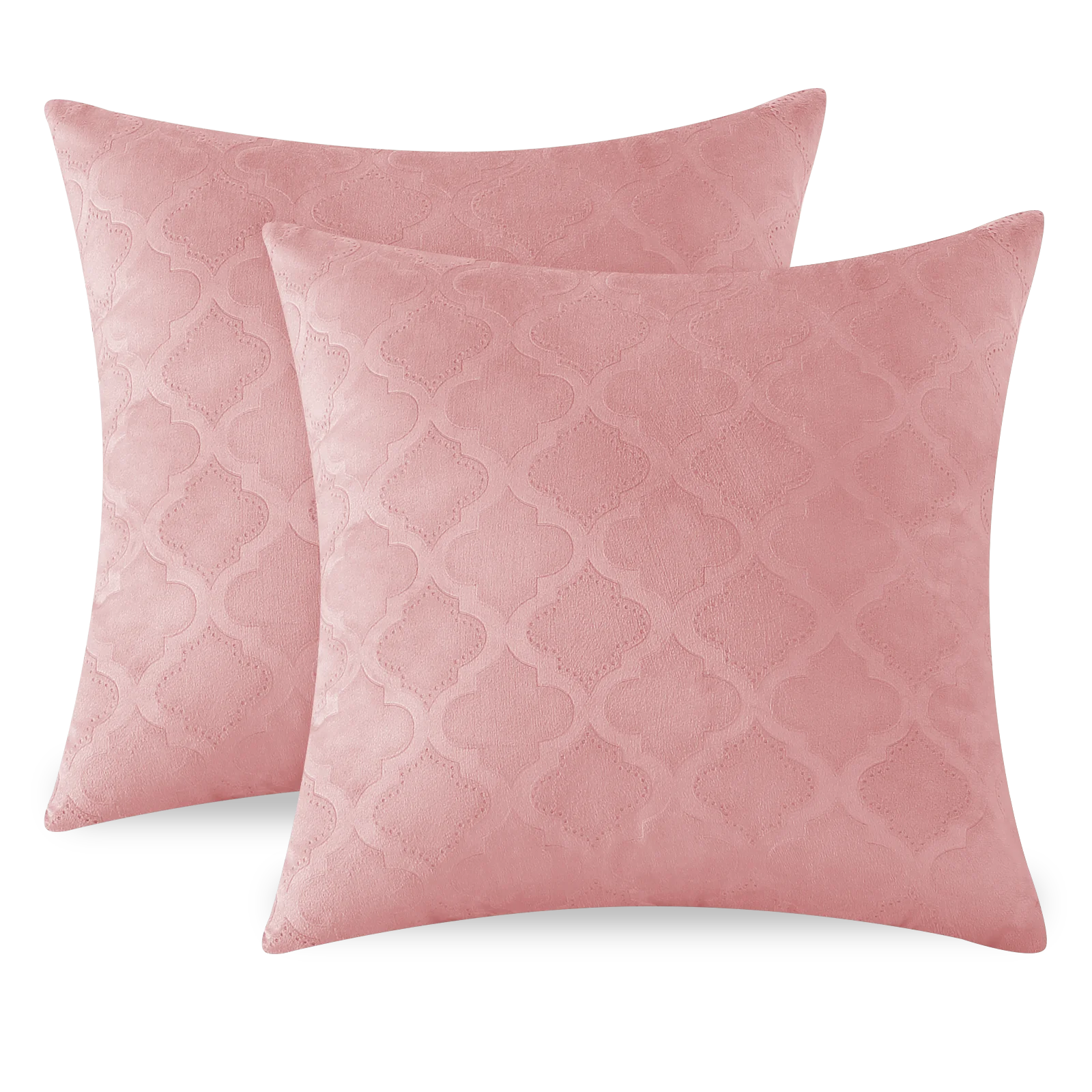 YSTYLE Velvet Sofa Cushion Covers, Decorative Throw Pillow Covers, 2 pcs, Hidden Zipper-Gourd Shape