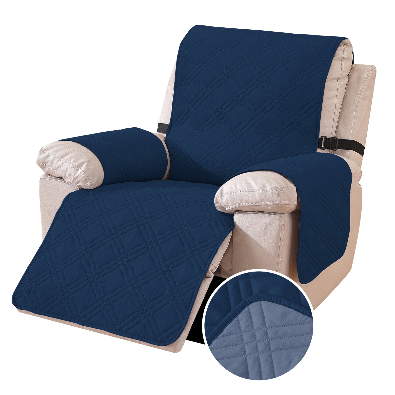 YSTYLE Reversible Reclining Armchair Cover with Armrests Anti Scratch-YSTYLE