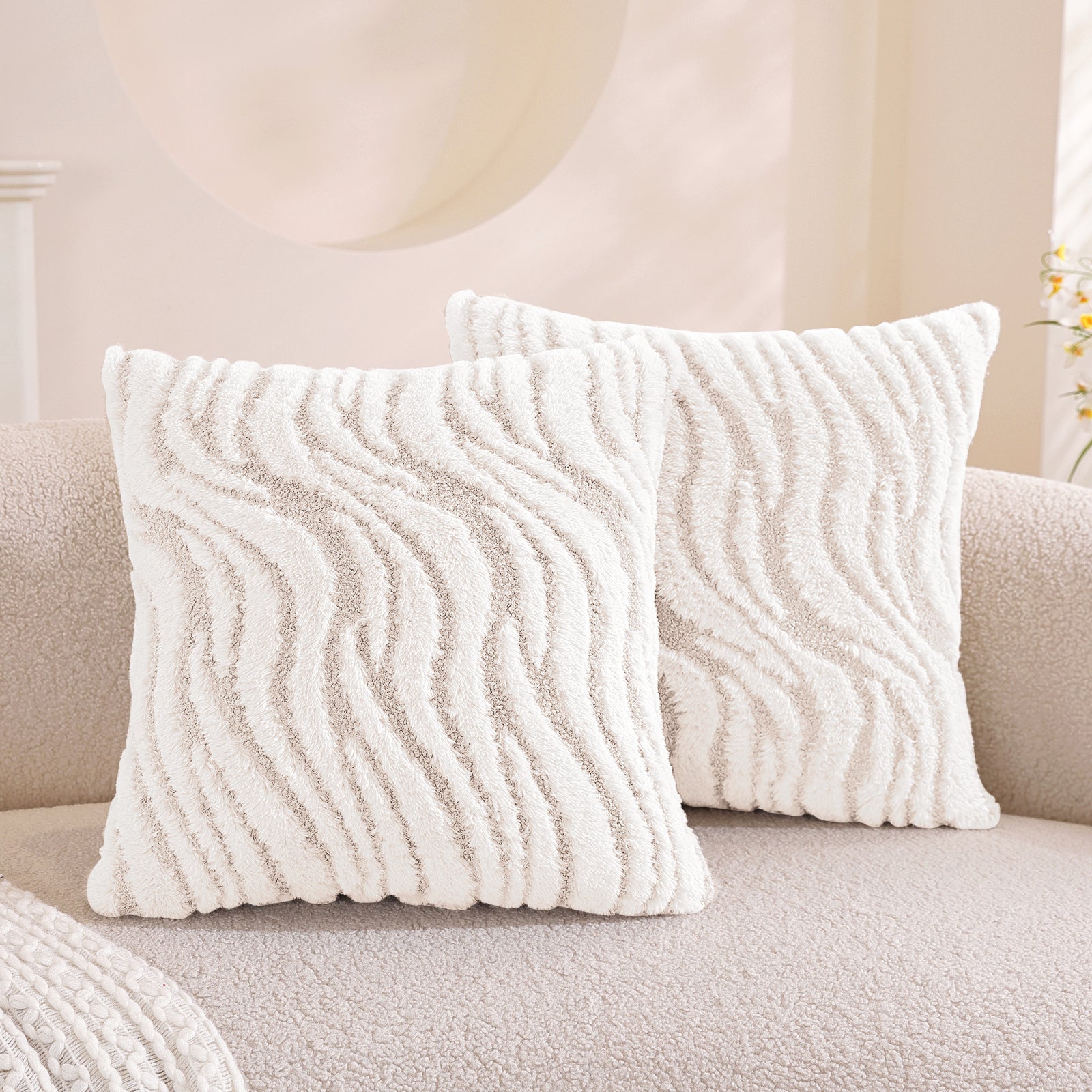 YSTYLE Throw Pillow Covers Super Soft Fuzzy Cushion Cover