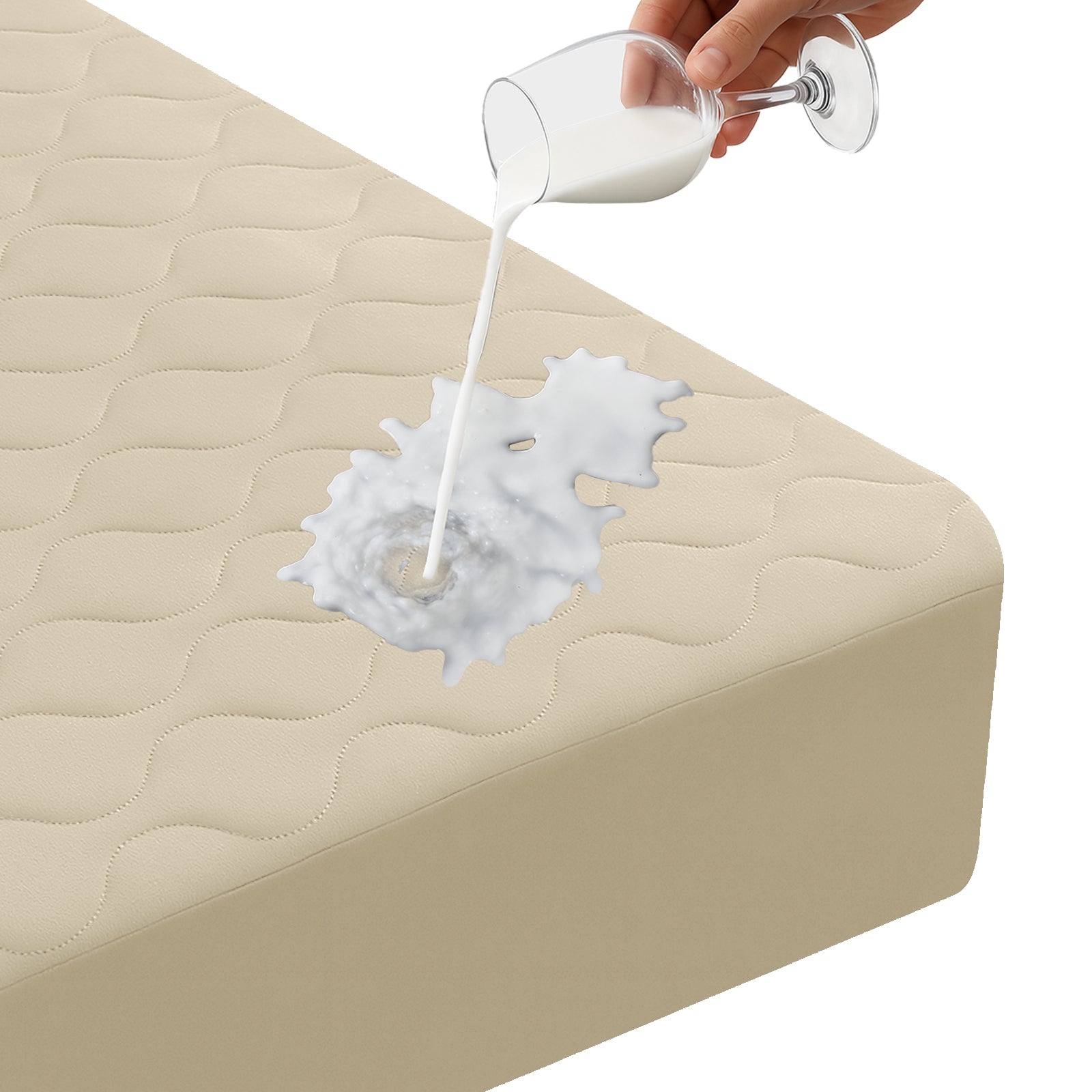 Waterproof Quilted Mattress Protector 90x200cm with Deep Pocket