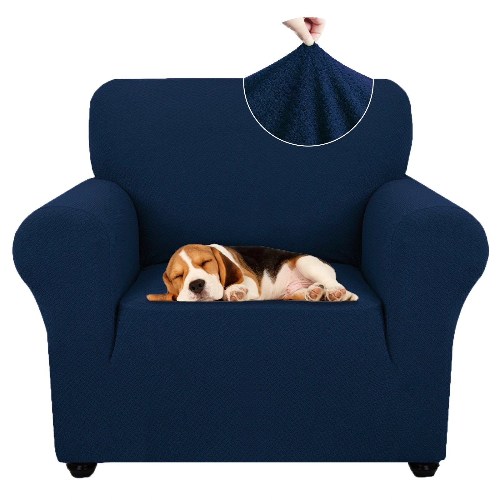 YSTYLE 1 Seater Sofa Cover – Stretch Jacquard, Anti-Slip, Cat-Proof, Washable, Full Cover-Knot