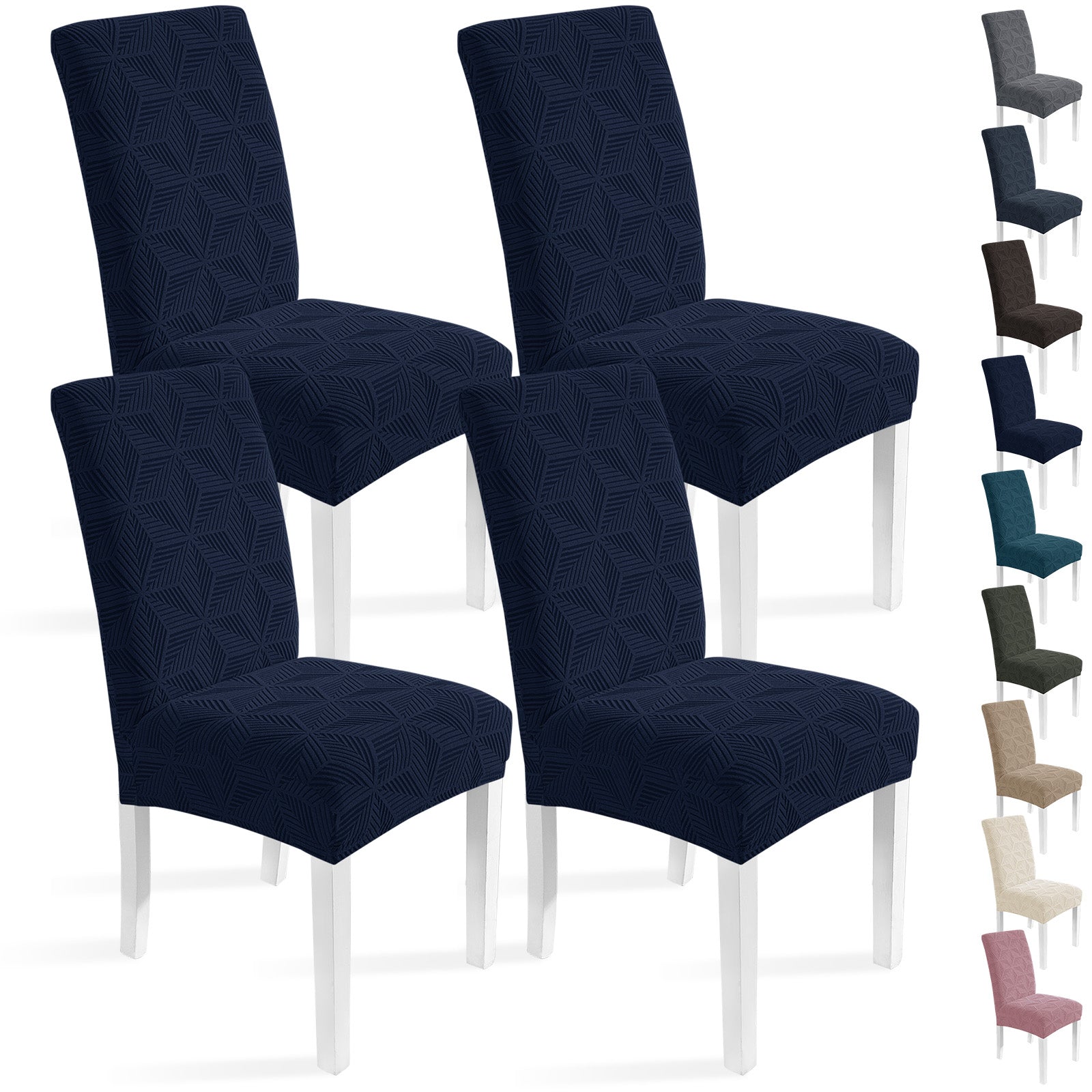 Coprisedie Ystyle a 4 pezzi con schienale, coprisedie elastiche, protezioni universali per sedie da soggiorno e cucina, resistenti ai graffi dei gatti, moderne e anti-macchia