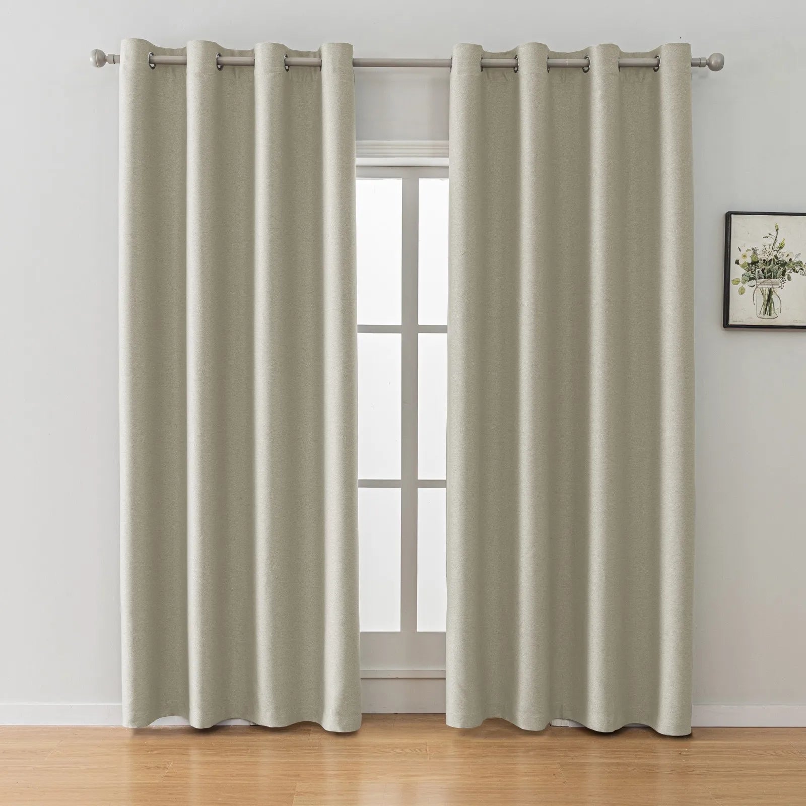 YSTYLE Velvet Curtains – 2 pcs, Blackout, Thermal Insulated, Modern Eyelet Drapes