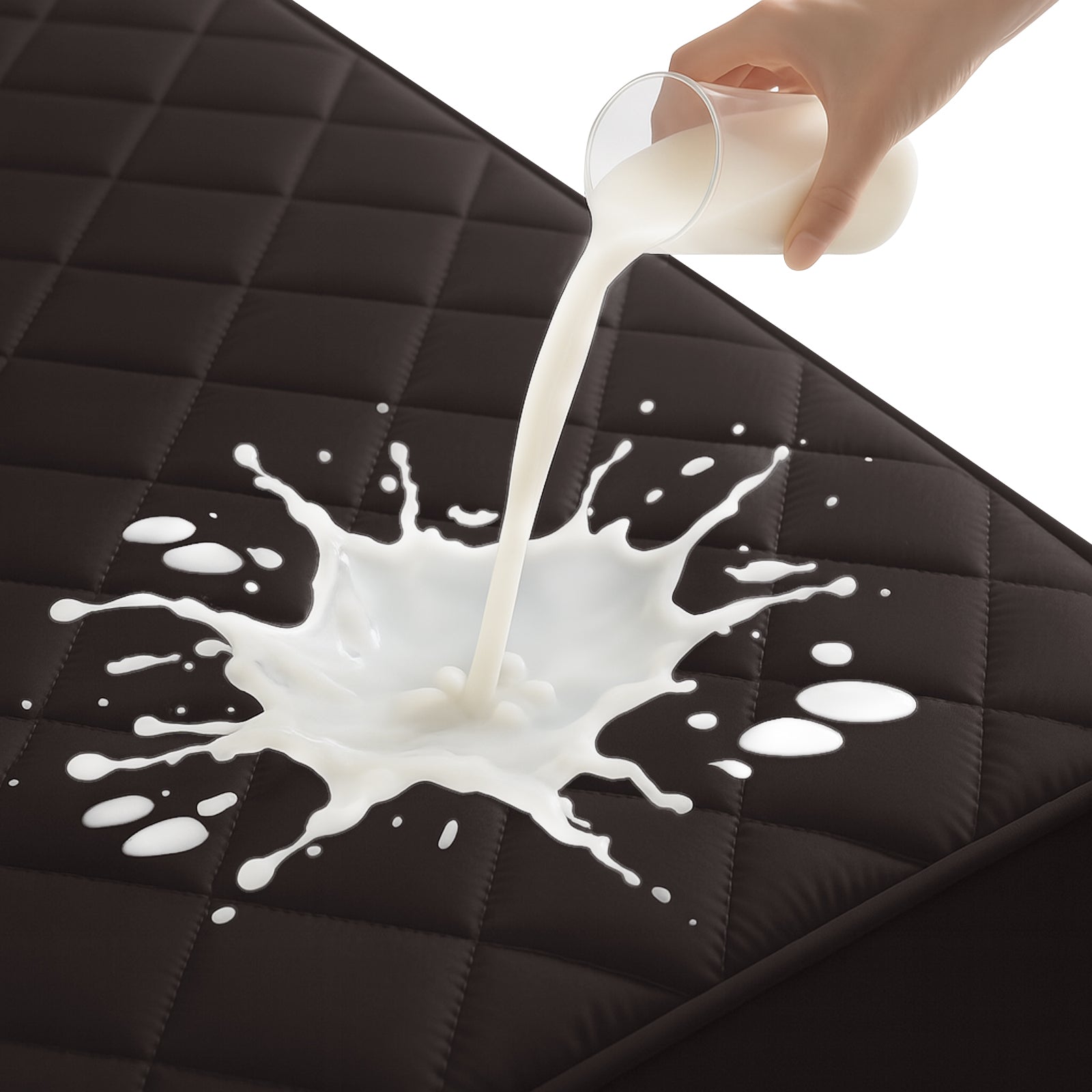 Waterproof Quilted Mattress Protector with Deep Pocket Elastic Fit