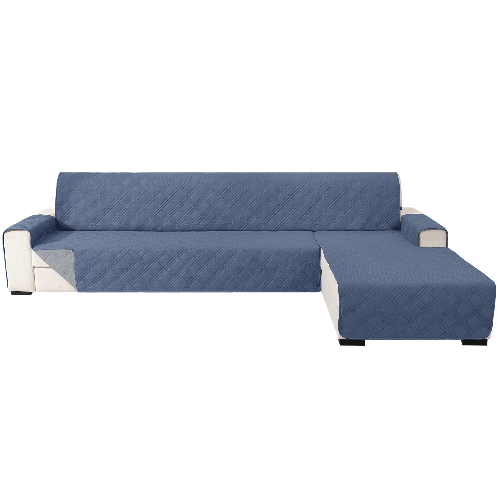 YSTYLE Reversible 4 Seater Corner Sofa Cover Quilted Anti Slip-YSTYLE