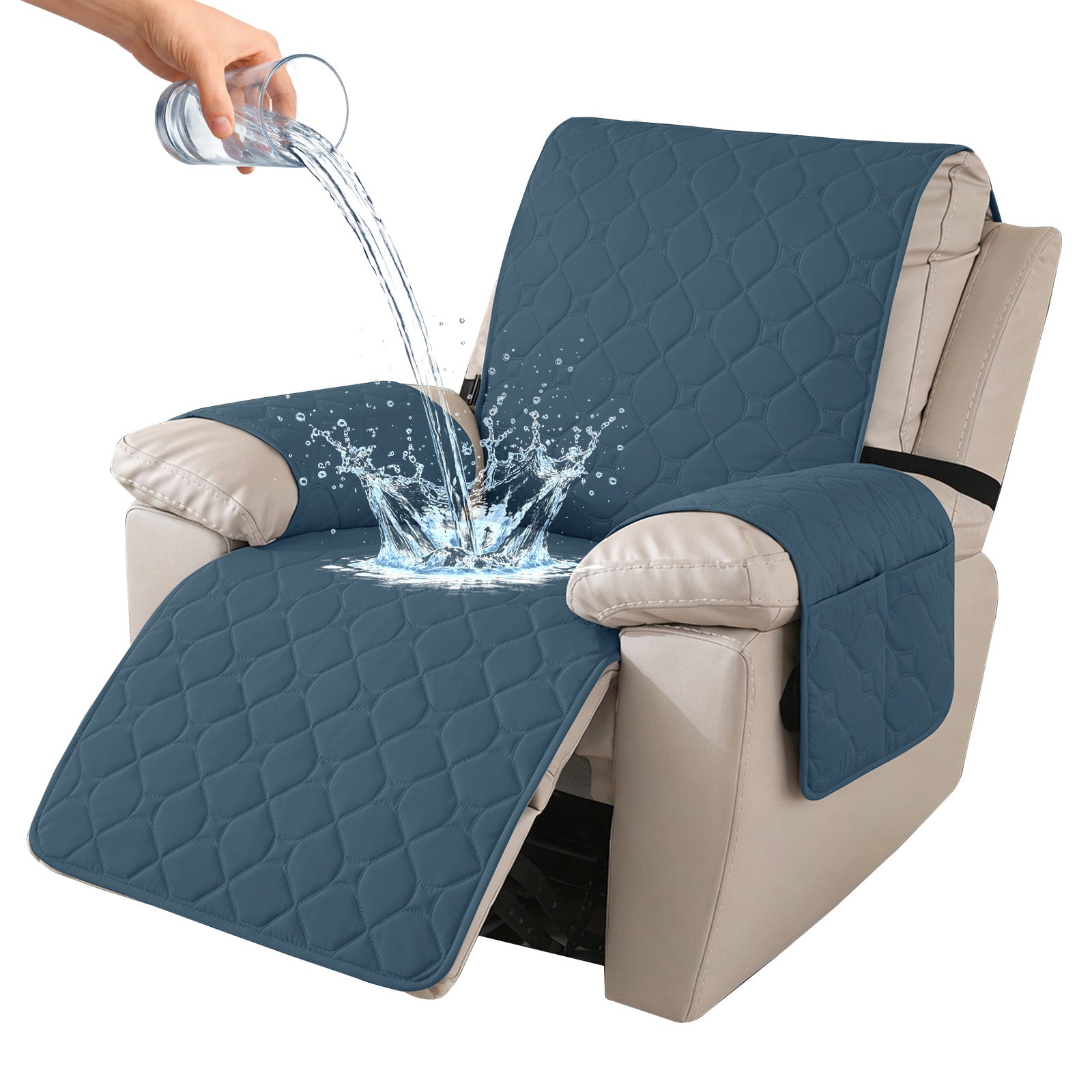 YSTYLE imperméable Recliner Armchair couverture with accoudoirs 1 Seater