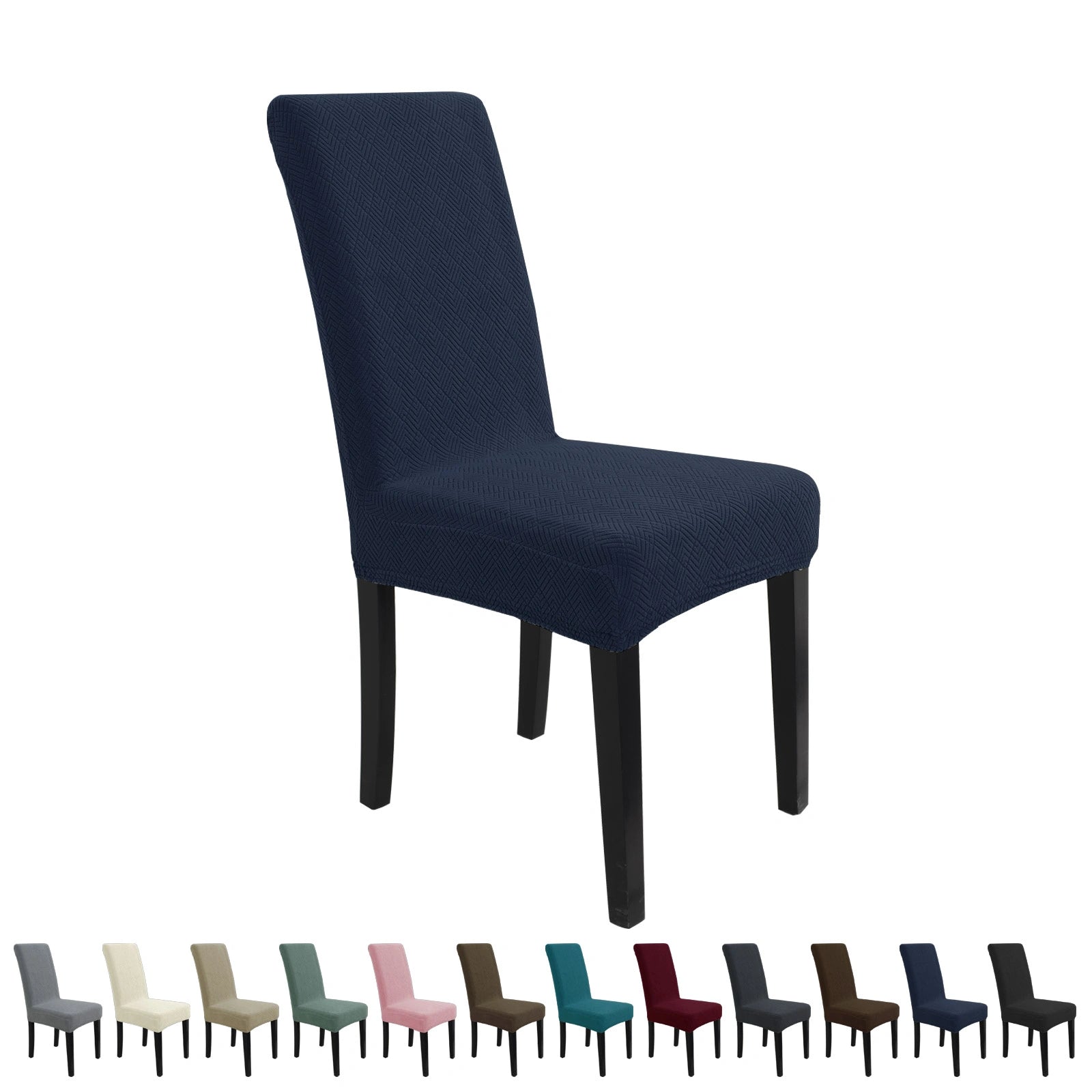 YSTYLE 6 Pieces Stretch Dining Chair Covers Diamond Jacquard-YSTYLE