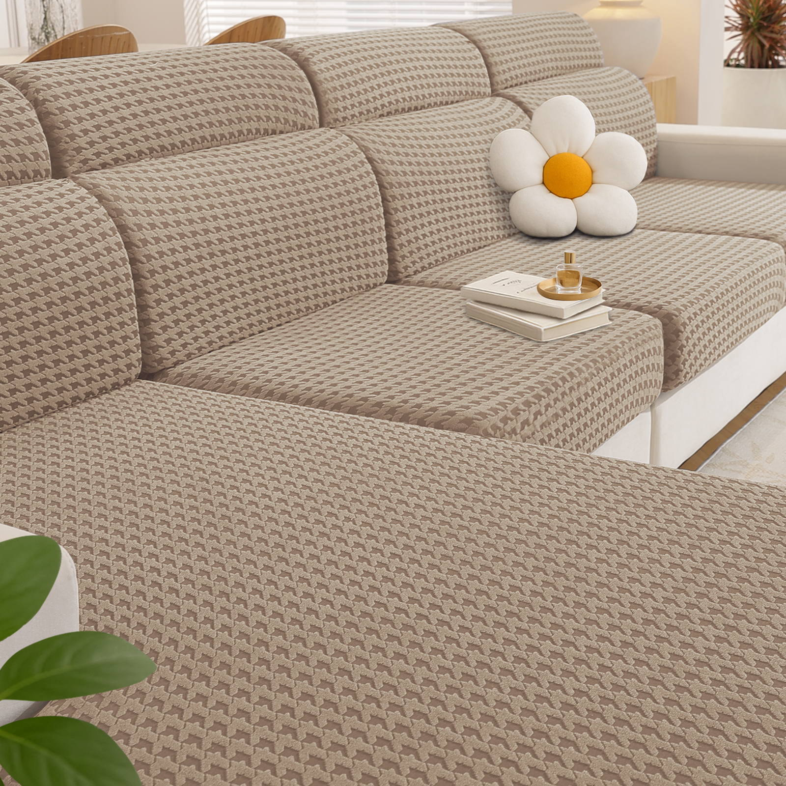 Coperture elastiche universali per cuscini di divano a 3 posti Ystyle, coprisedie antiscivolo lavabili e super morbide