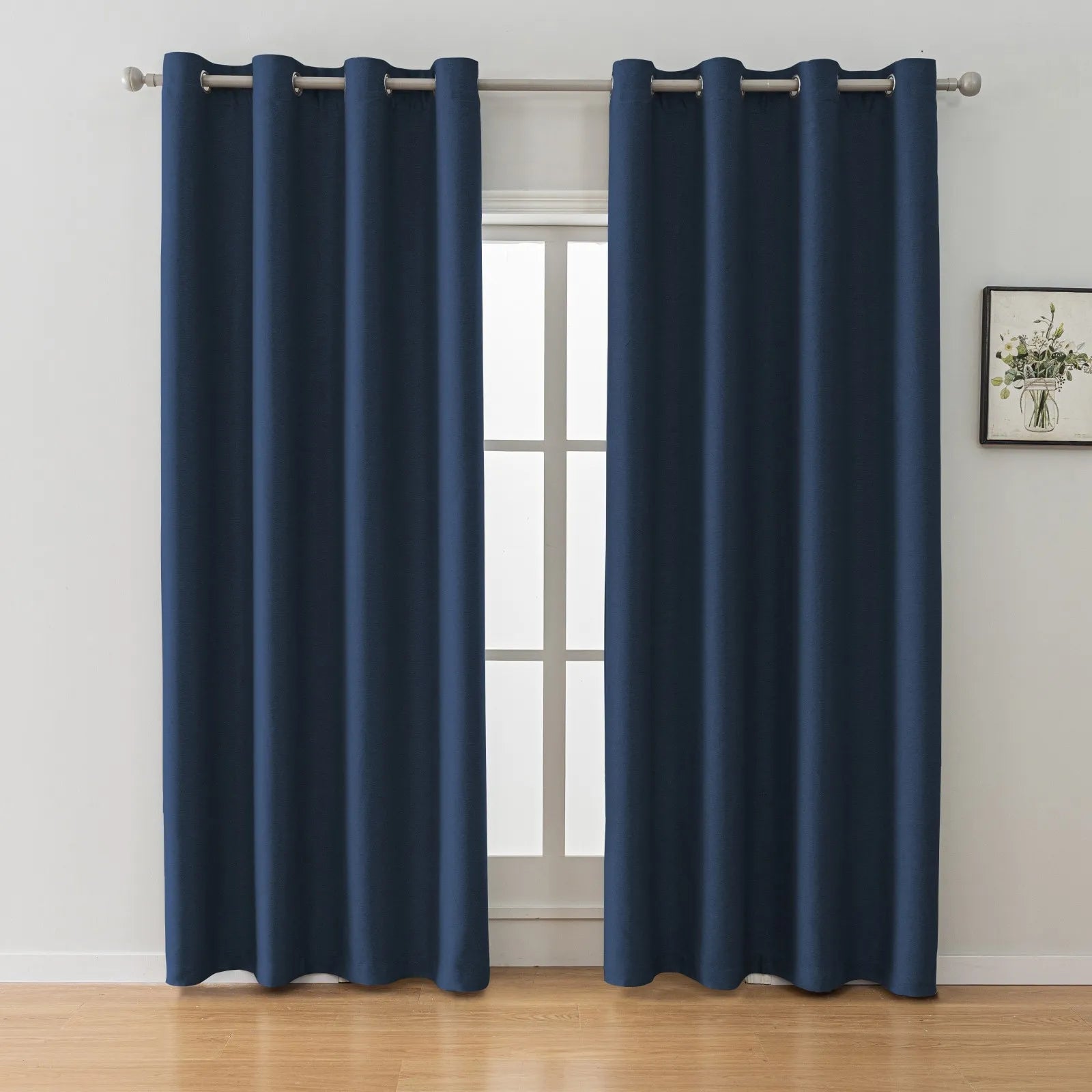 YSTYLE Velvet Curtains – 2 pcs, Blackout, Thermal Insulated, Modern Eyelet Drapes