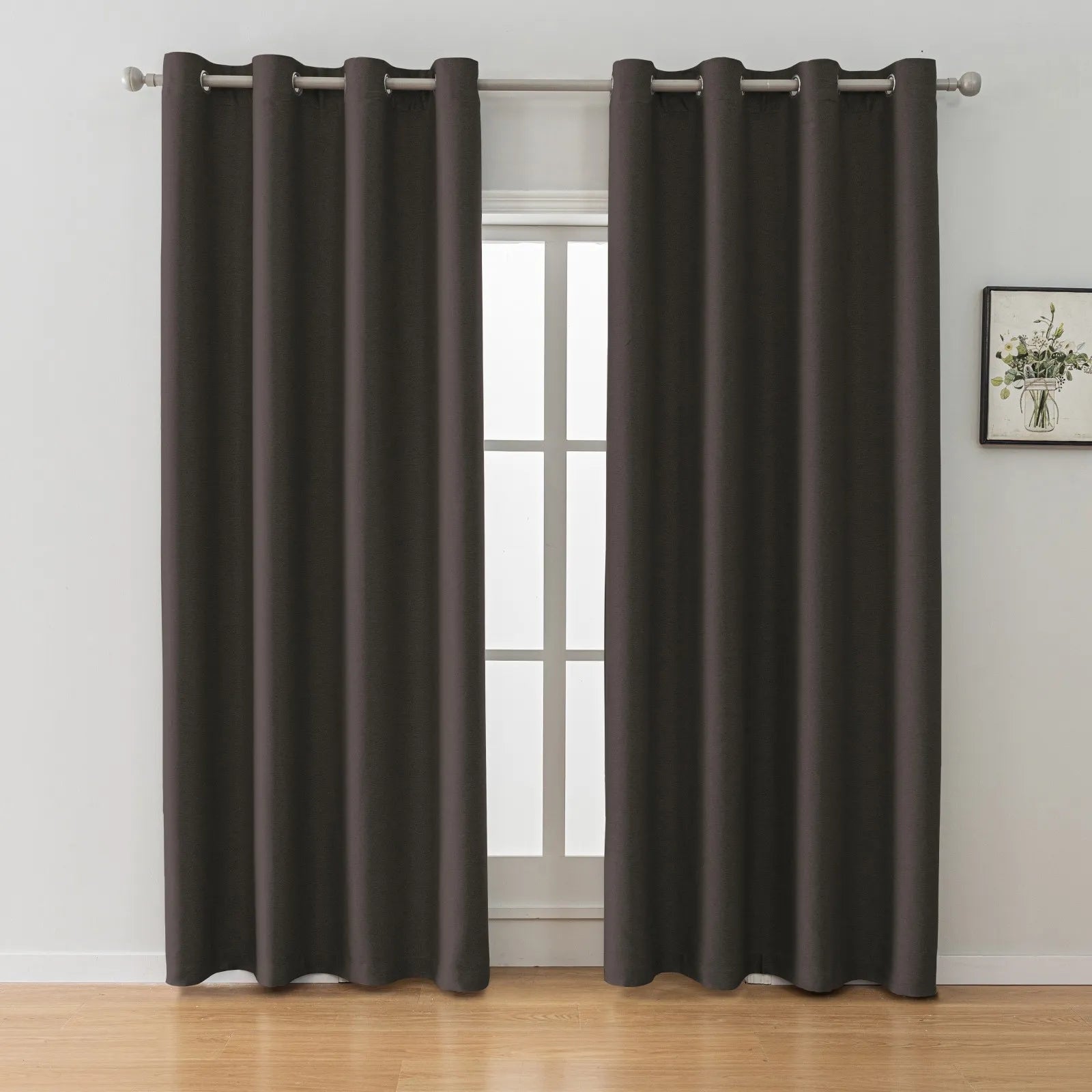 YSTYLE Velvet Curtains – 2 pcs, Blackout, Thermal Insulated, Modern Eyelet Drapes