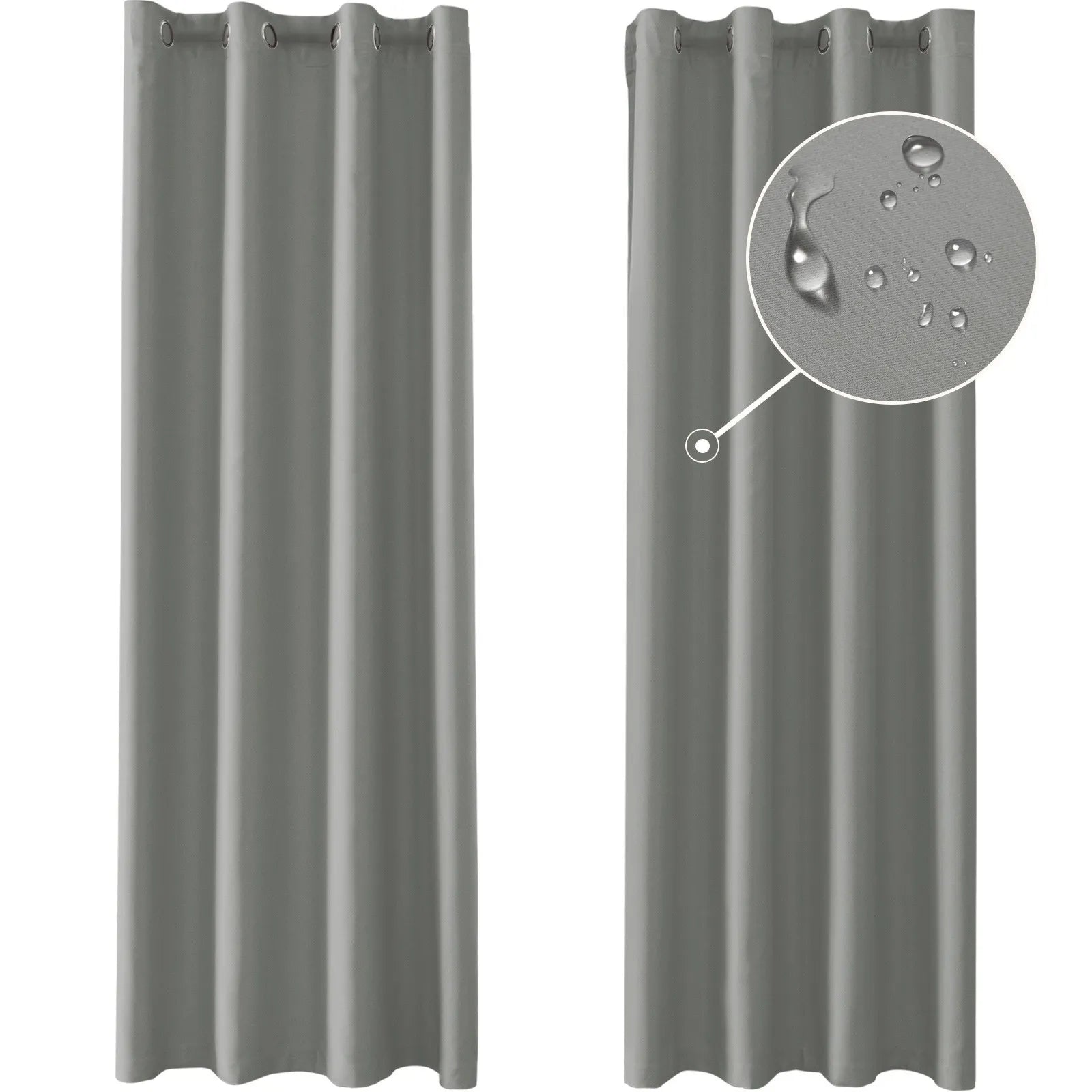 YSTYLE Blackout Curtains – 2 pcs, Thermal, Waterproof, Indoor/Outdoor Use