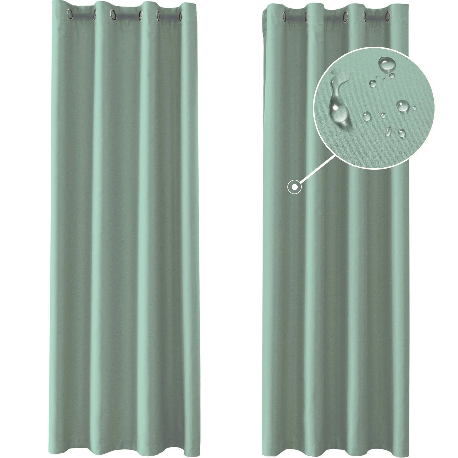 YSTYLE Blackout Curtains – 2 pcs, Thermal, Waterproof, Indoor/Outdoor Use
