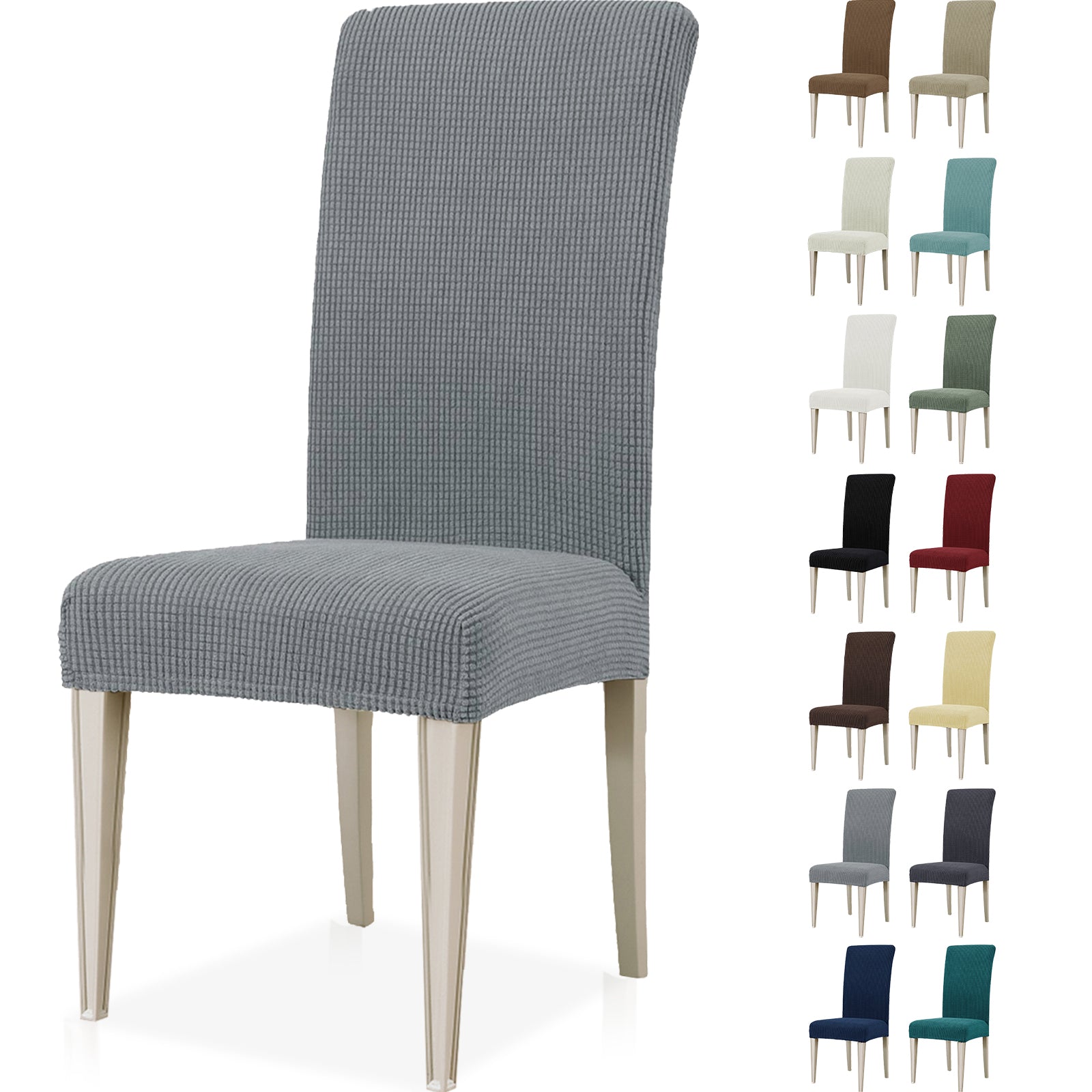 YSTYLE 6 Pieces Stretch Dining Chair Covers Jacquard Pattern