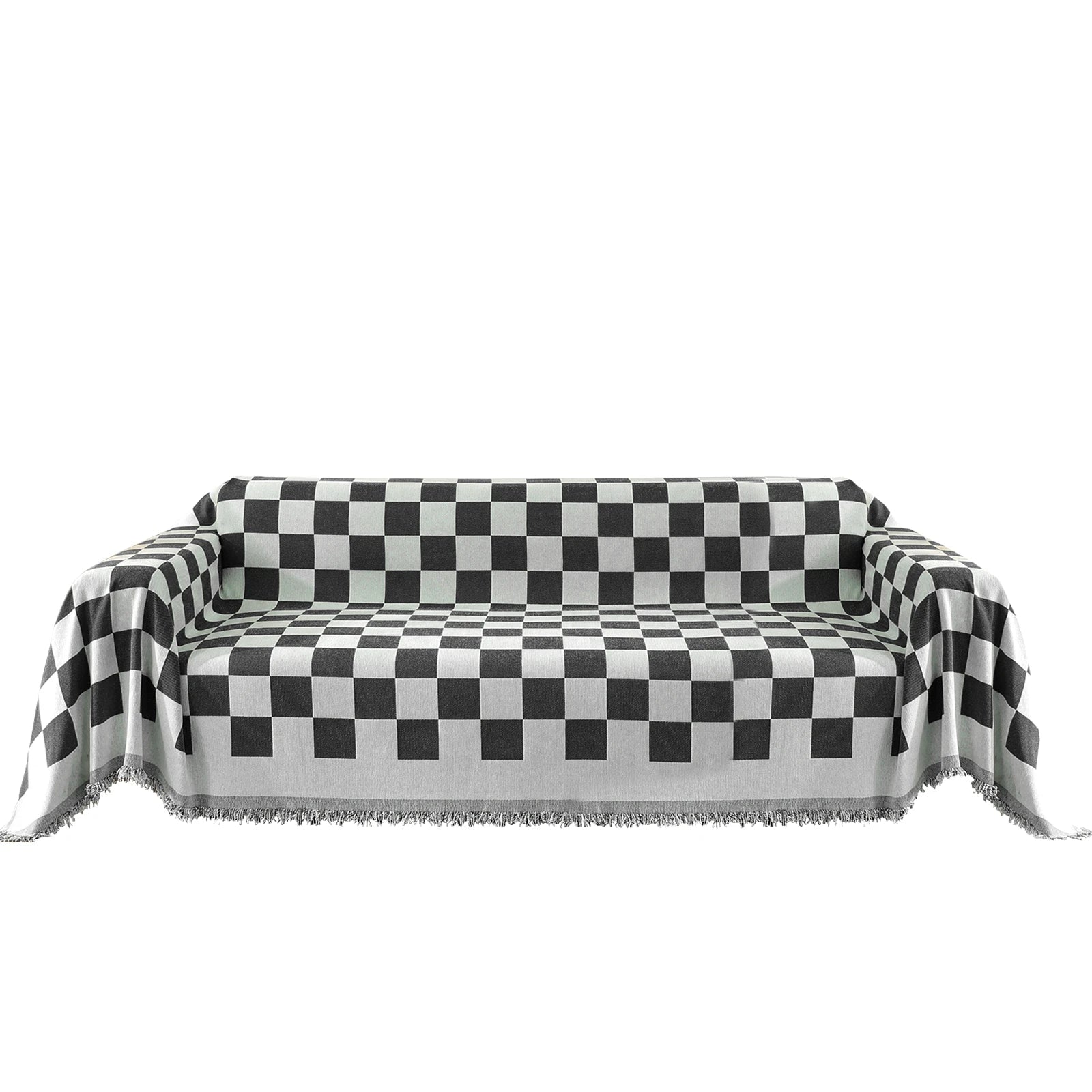 YSTYLE 1 Seater Blanket – Versatile Sofa Blanket, Full Coverage, Anti-Stain Design,Geometric Square