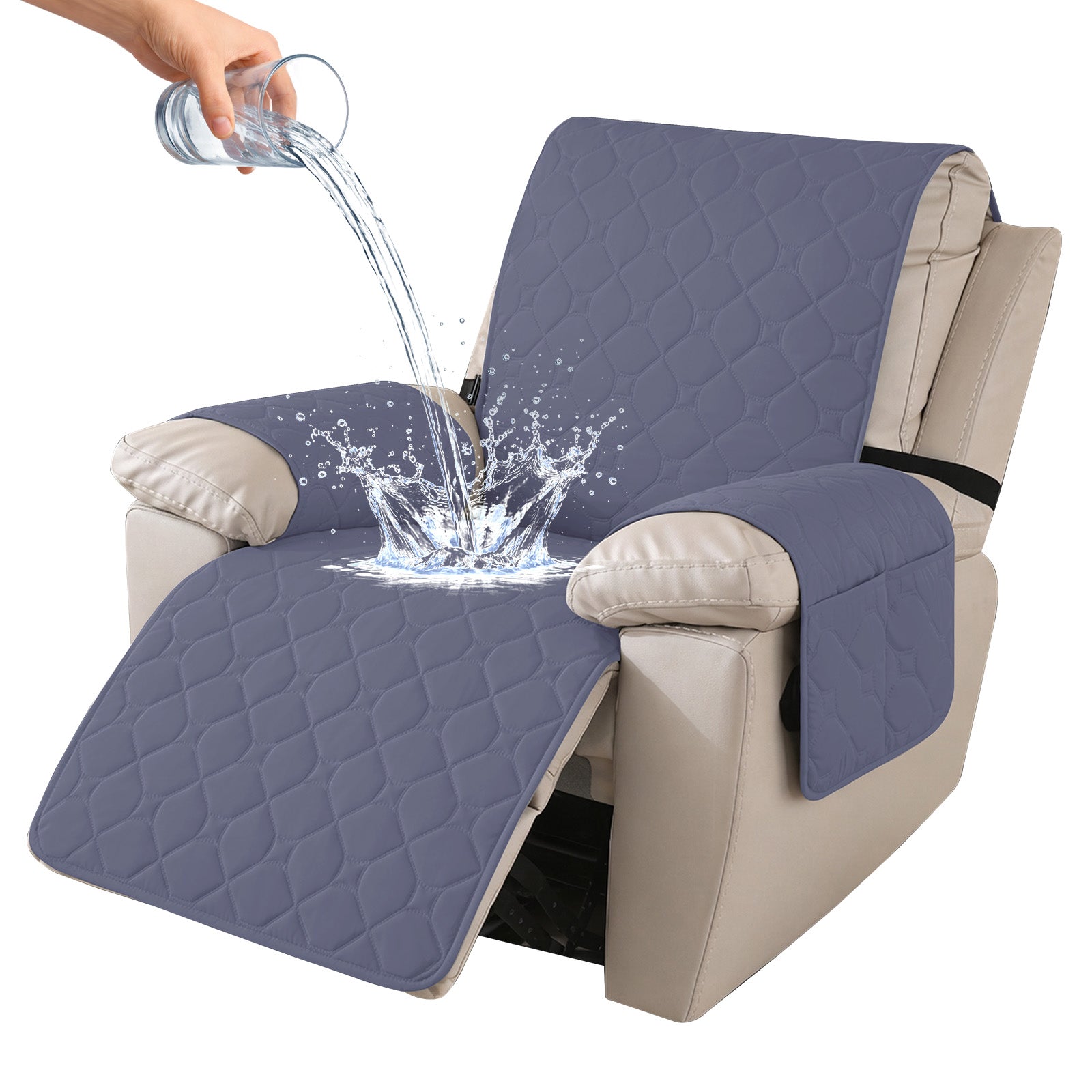 YSTYLE imperméable Recliner Armchair couverture with accoudoirs 1 Seater