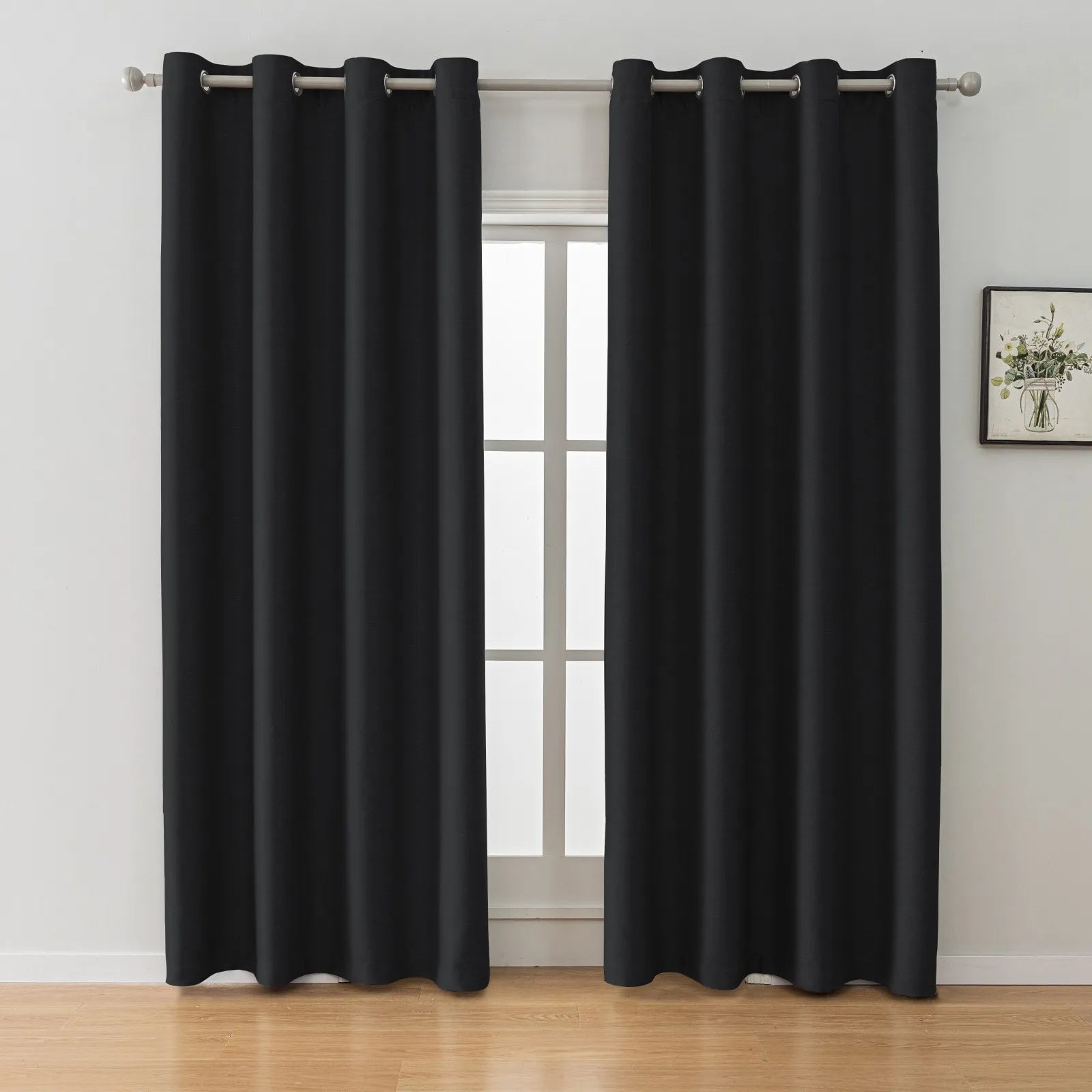 YSTYLE Velvet Curtains – 2 pcs, Blackout, Thermal Insulated, Modern Eyelet Drapes