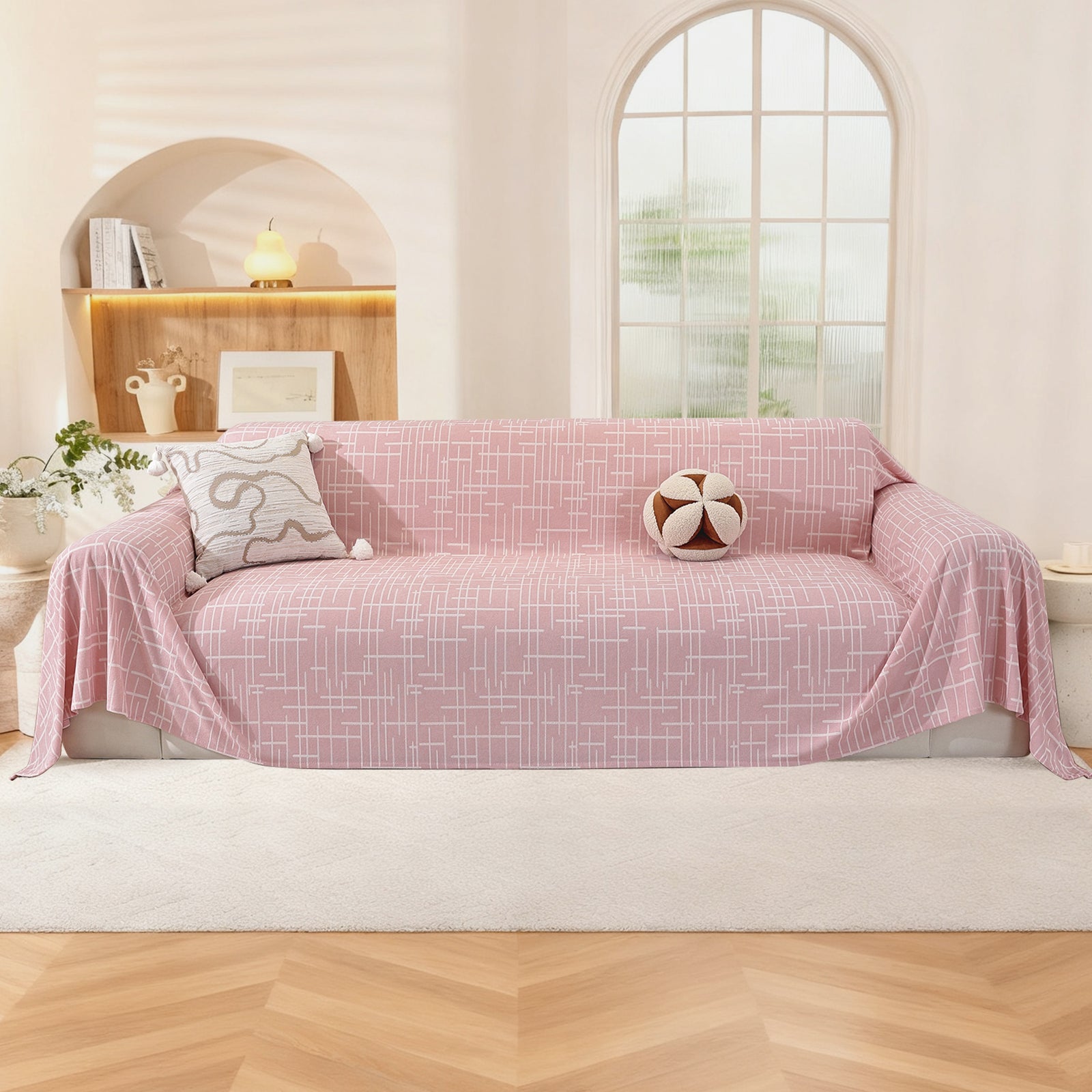 Ystyle 1-Seater Sofa Cover with Armrests, 180x230 CM, Universal Sofa Protector, Decorative Armchair Slipcover, Ideal as Furniture Throw, Full-Cover Anti-Stain Sofa Sheet