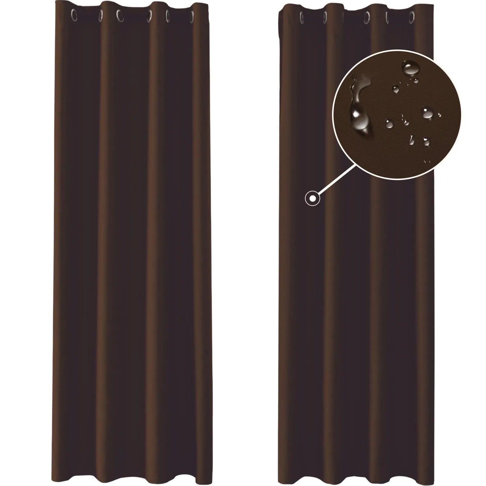 YSTYLE Blackout Curtains – 2 pcs, Thermal, Waterproof, Indoor/Outdoor Use