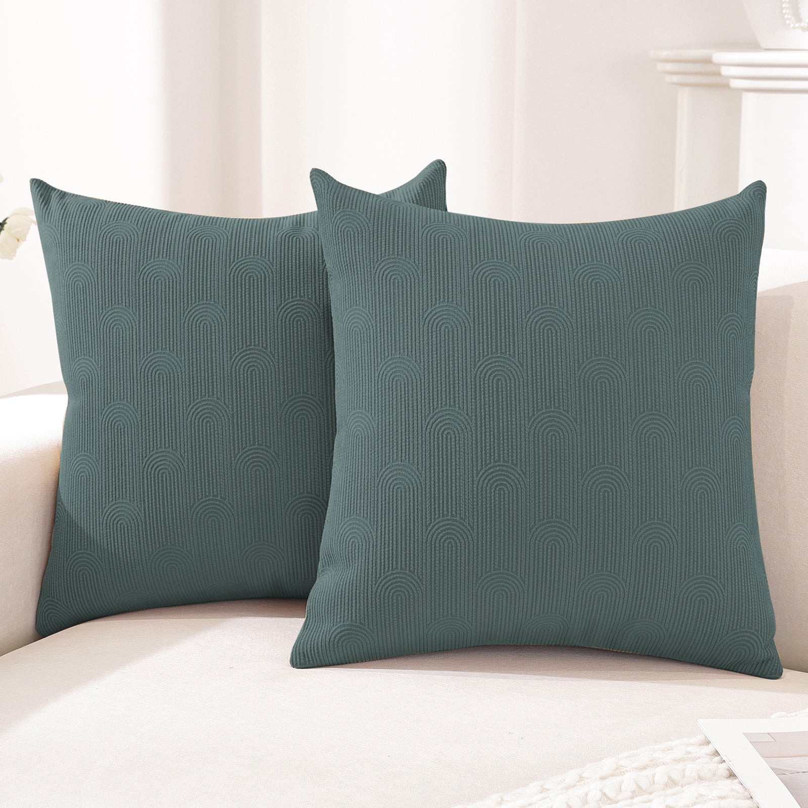 Ystyle Cushion Covers, 50 x 50 cm, Set of 2, Cushions for Sofa with Invisible Zip, Soft Cushion Cover, Modern, Washable, for Chair Bed, Living Room, Bedroom