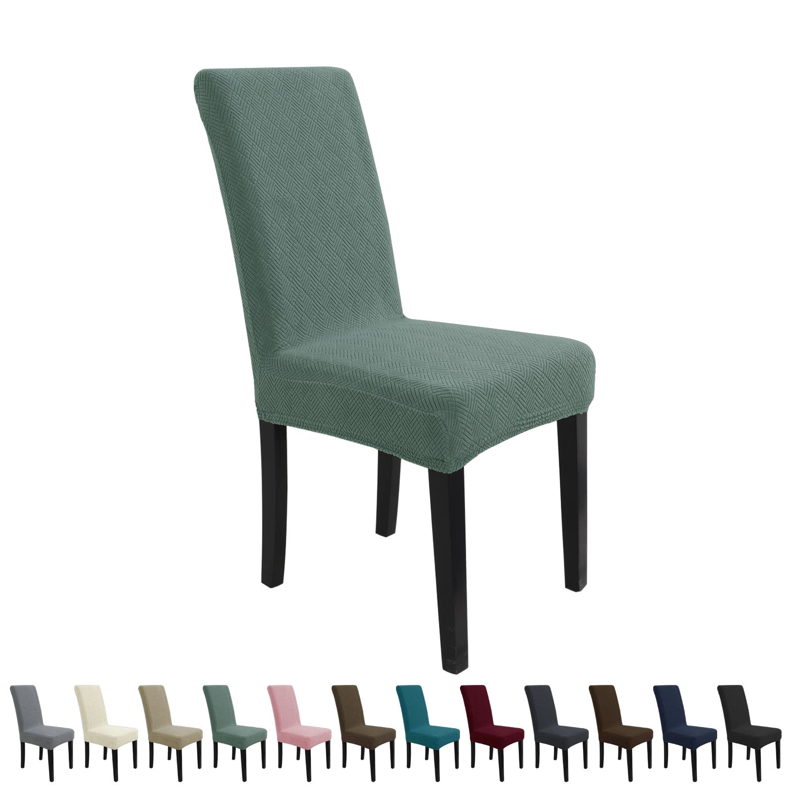 YSTYLE 4 Pieces Stretch Dining Chair Covers Diamond Jacquard-YSTYLE