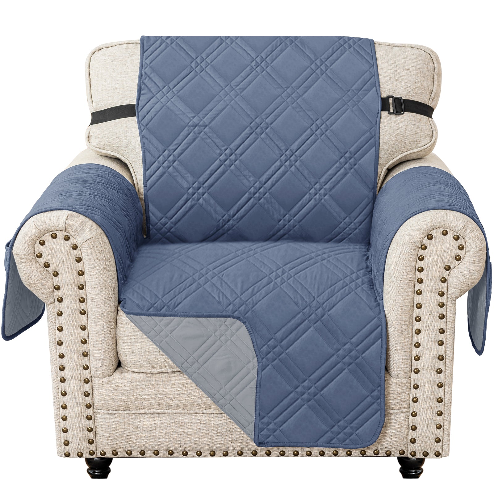 Ystyle Reversible 1 Seater Sofa Cover Quilted Scratch Resistant-YSTYLE