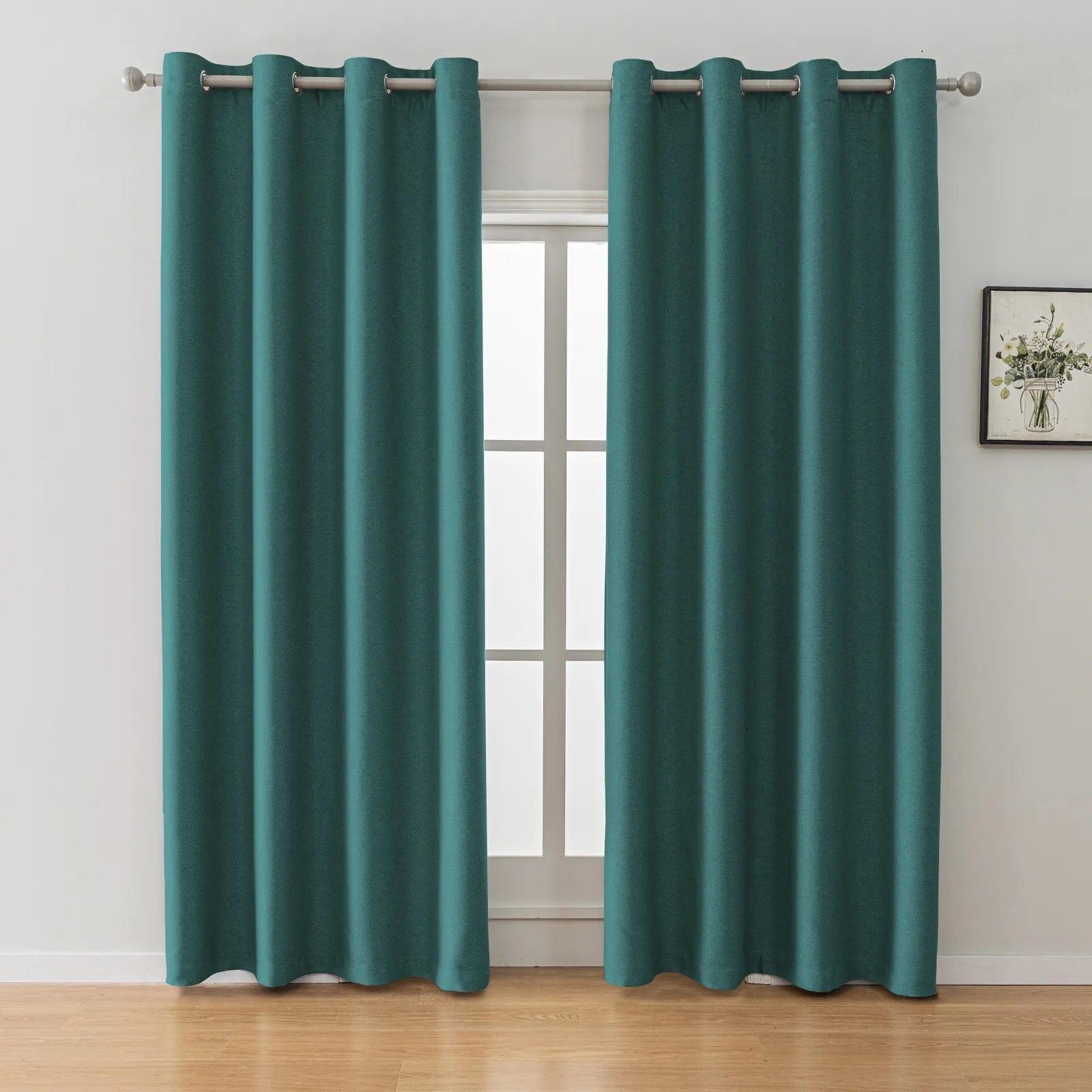 YSTYLE Velvet Curtains – 2 pcs, Blackout, Thermal Insulated, Modern Eyelet Drapes