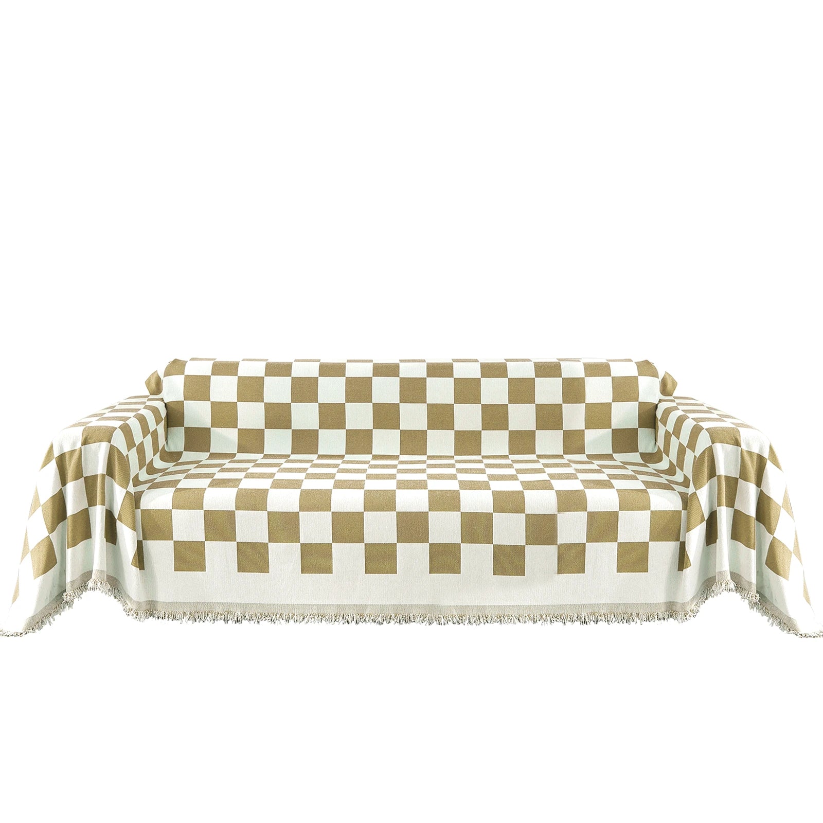 YSTYLE 2 Seater Blanket – Versatile Sofa Blanket, Full Coverage, Anti-Stain Design,Geometric Square