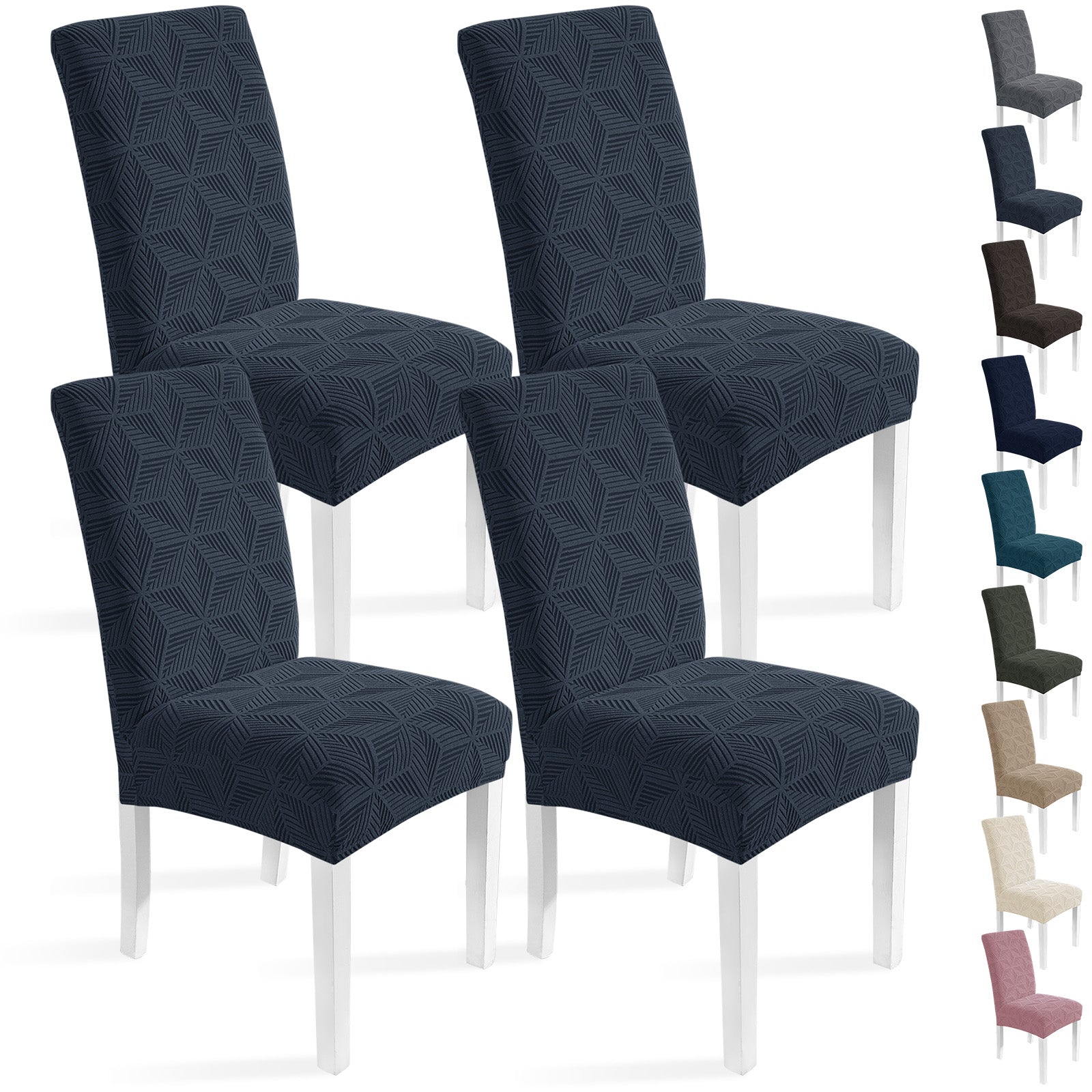 Ystyle 4 Pieces Stretch Dining Chair Covers Soft Fabric-YSTYLE