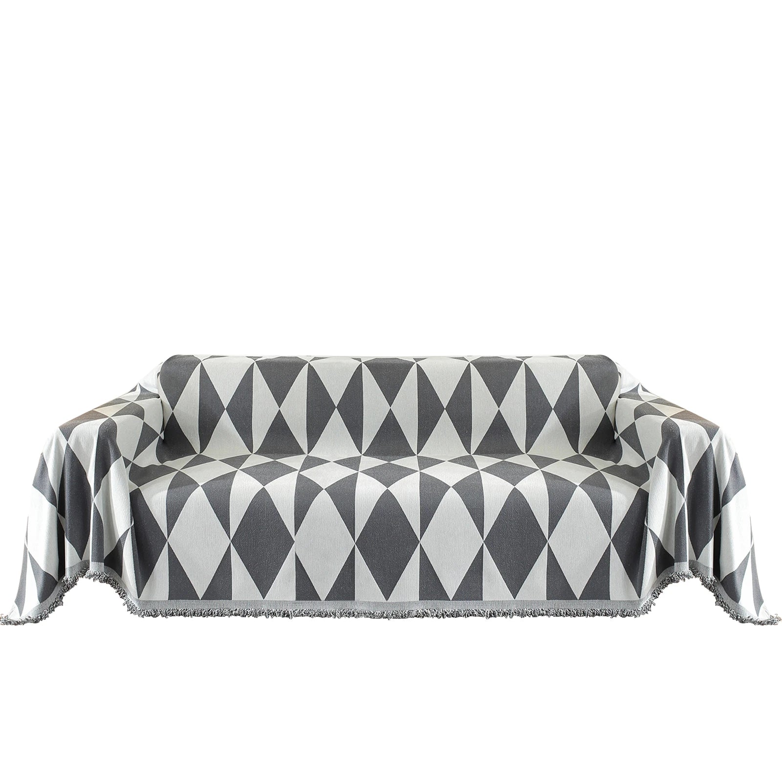YSTYLE 3 Seater Sofa Blanket , Full Coverage, Stain-Resistant, All-Season Design,Geometric Rhombus