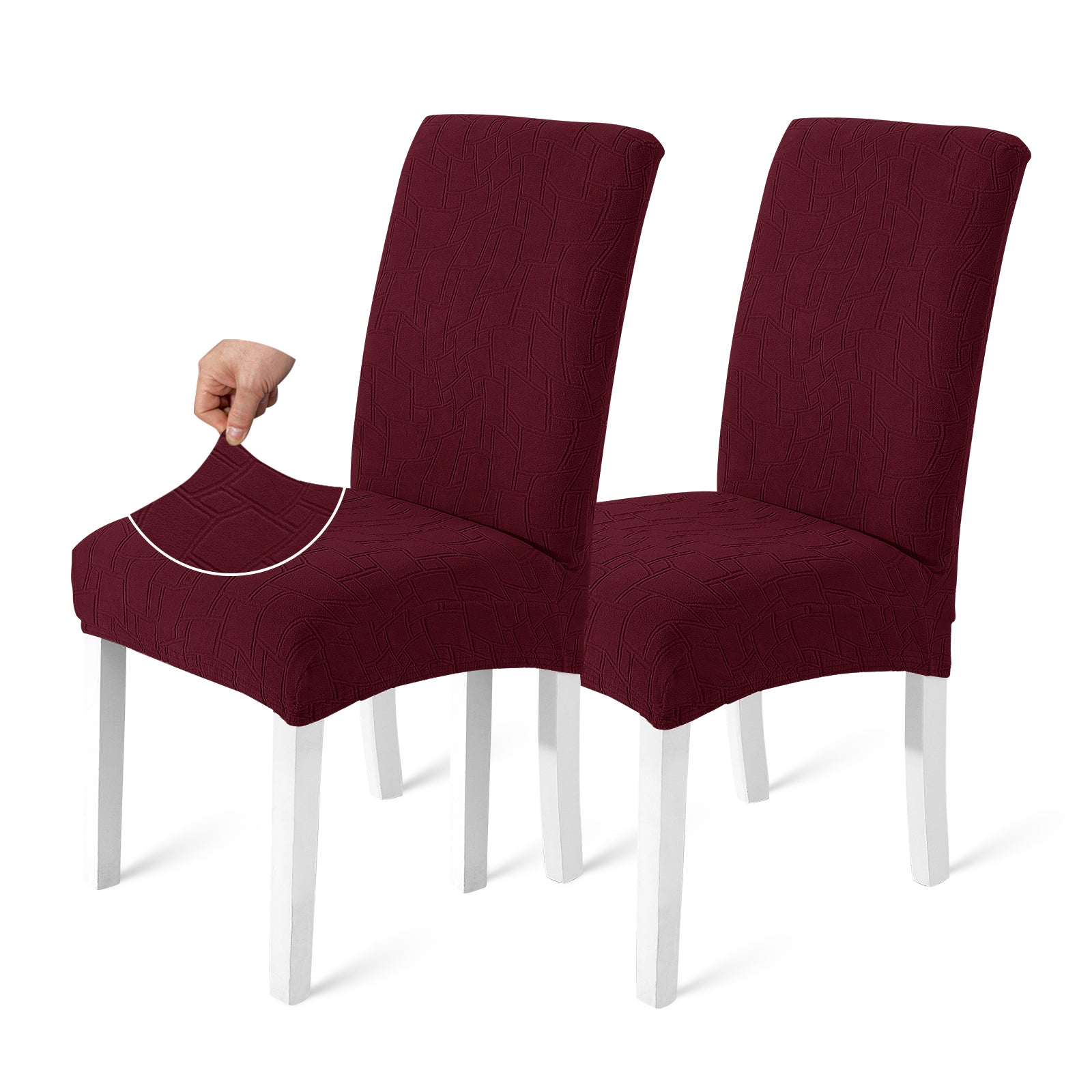 Ystyle 2-Piece Chair Covers with Backrest, Elastic Living Room Kitchen Chair Slipcovers, Soft Comfortable Anti-Scratch Chair Covers, Easy to Clean and Durable, Washable Removable