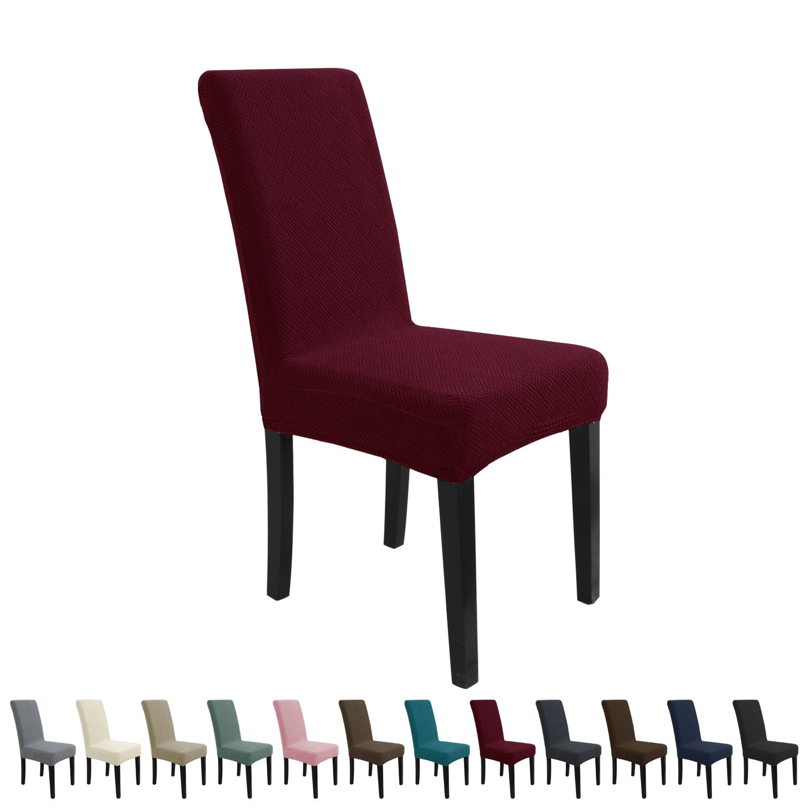 YSTYLE 6 PCS Chair Covers – Elastic Fit, Anti-Slip, Modern Look, Protective Covers-Rhombic