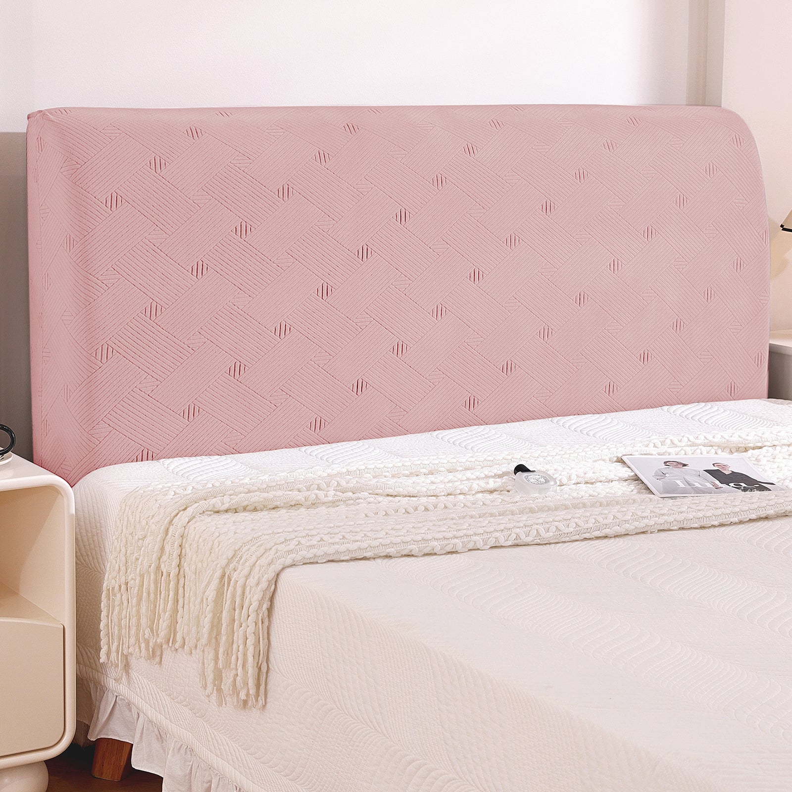 Ystyle 150cm Bed Headboard Cover, Elasticized Double/Single Bed Headboard Cover, Washable Double Bed Headboard Slipcover, Universal Dust-Proof Headboard Cover