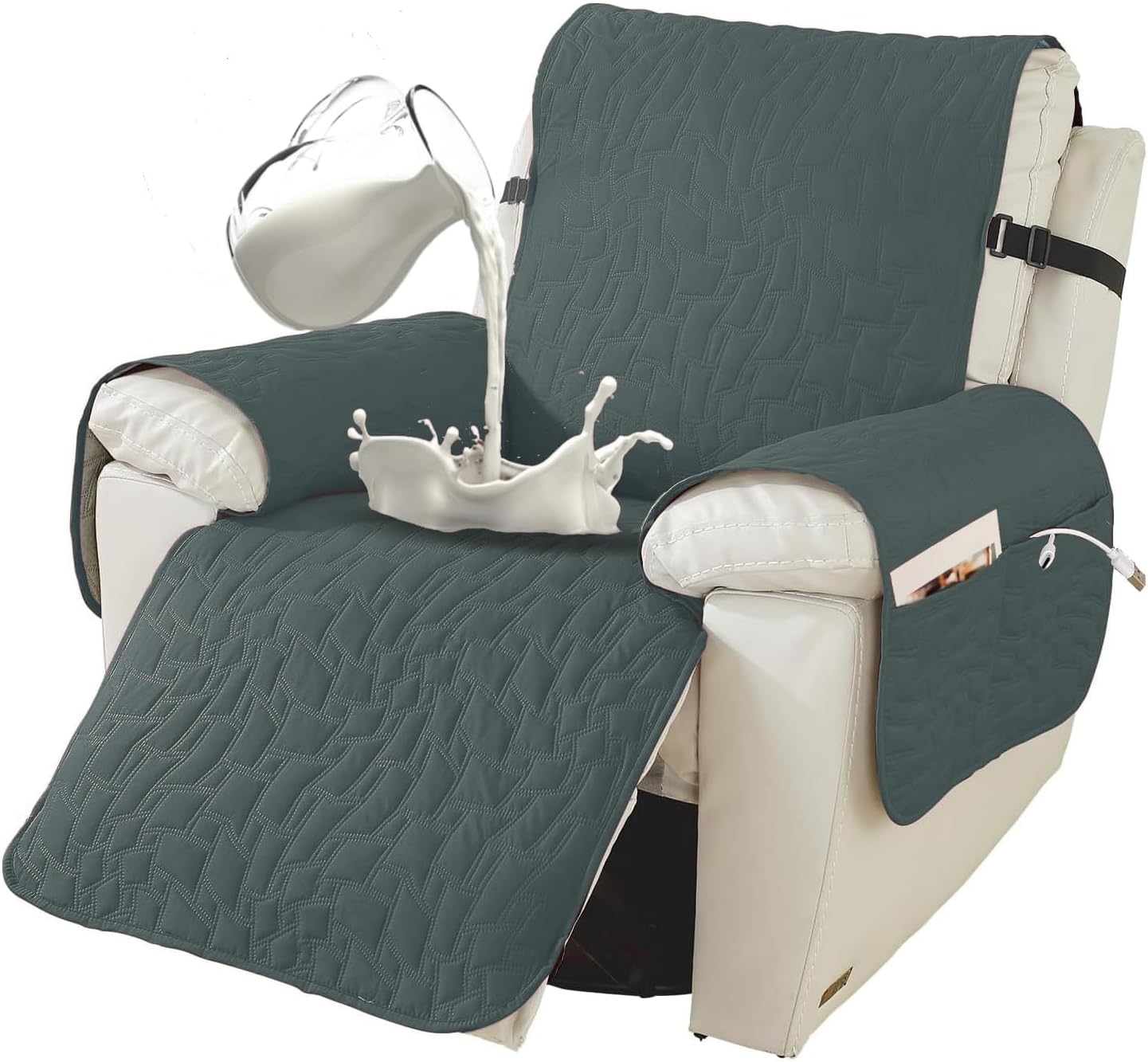 Ystyle 100% Waterproof Recliner Chair Cover Stretch Couch Cover for Recliner Chair Washable Slipcover Furniture Protector