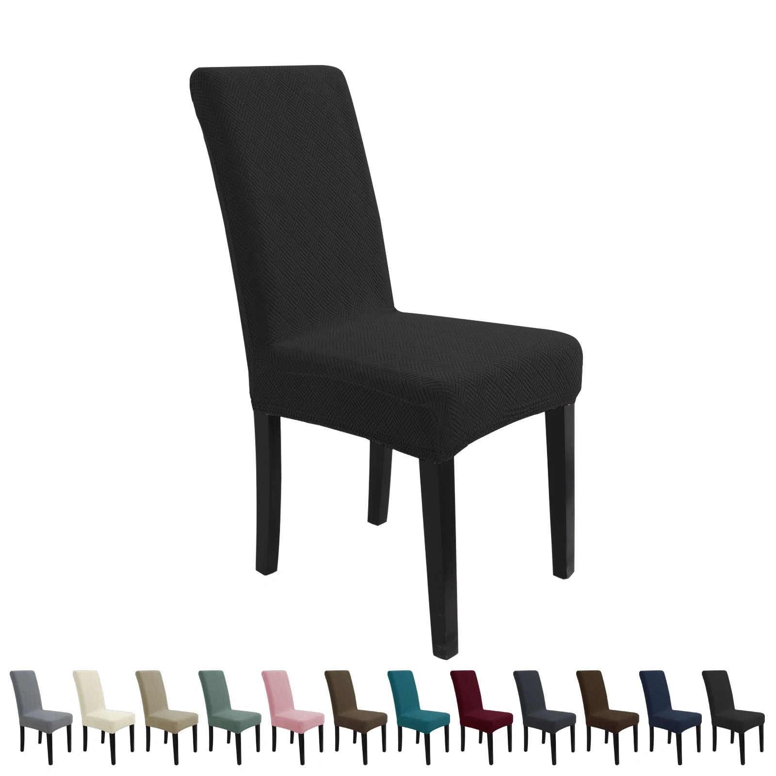 YSTYLE 4 PCS Chair Covers – Elastic Fit, Anti-Slip, Modern Look, Protective Covers-Rhombic