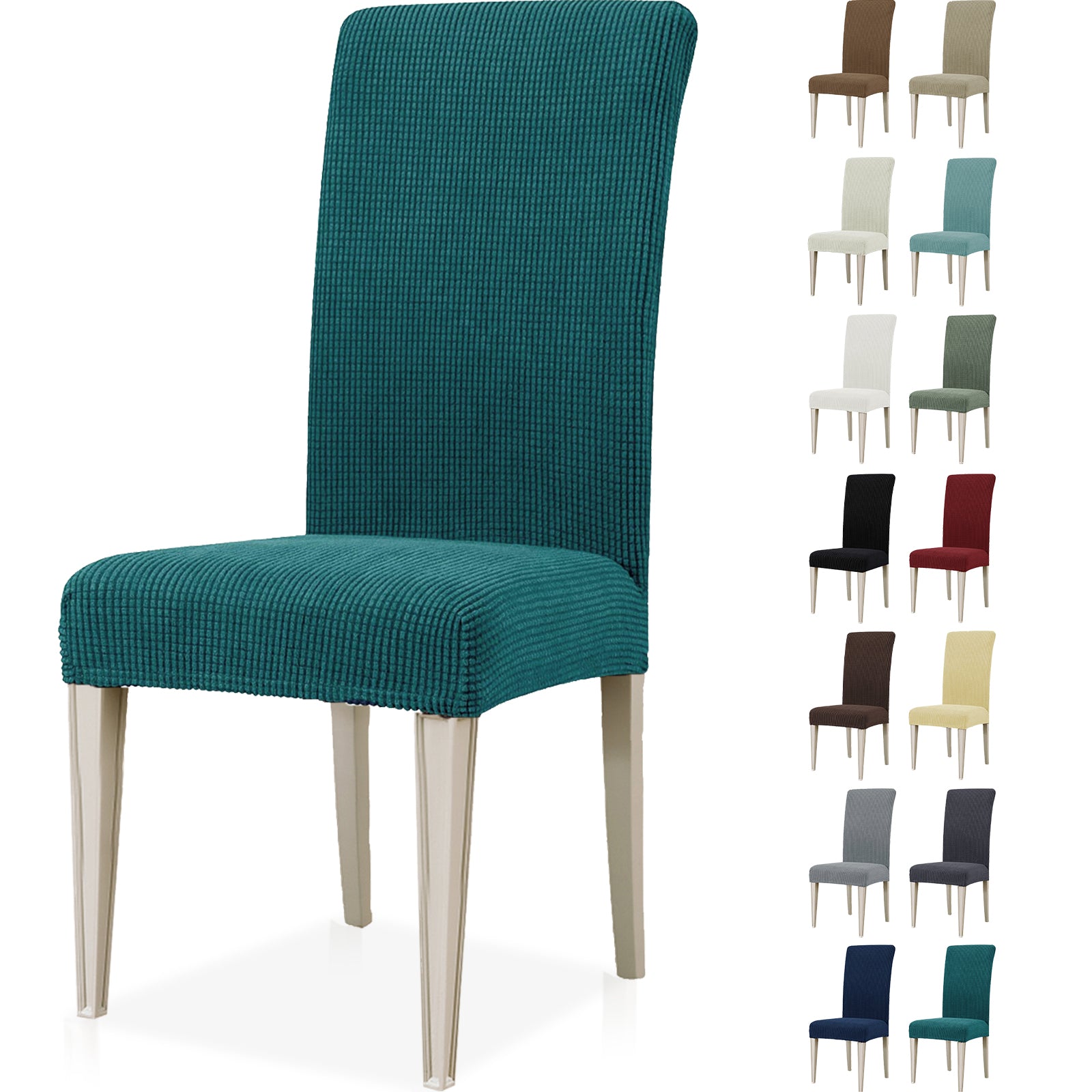 YSTYLE 4 Pieces Stretch Dining Chair Covers Jacquard Pattern