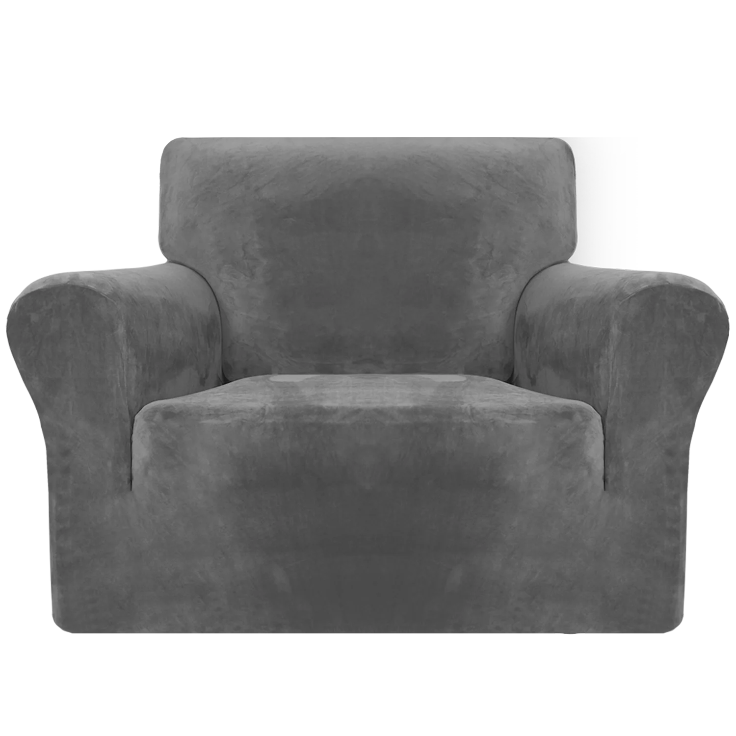 YSTYLE Velvet 1 Seater Sofa Cover with Armrests Stretch Anti Slip-YSTYLE