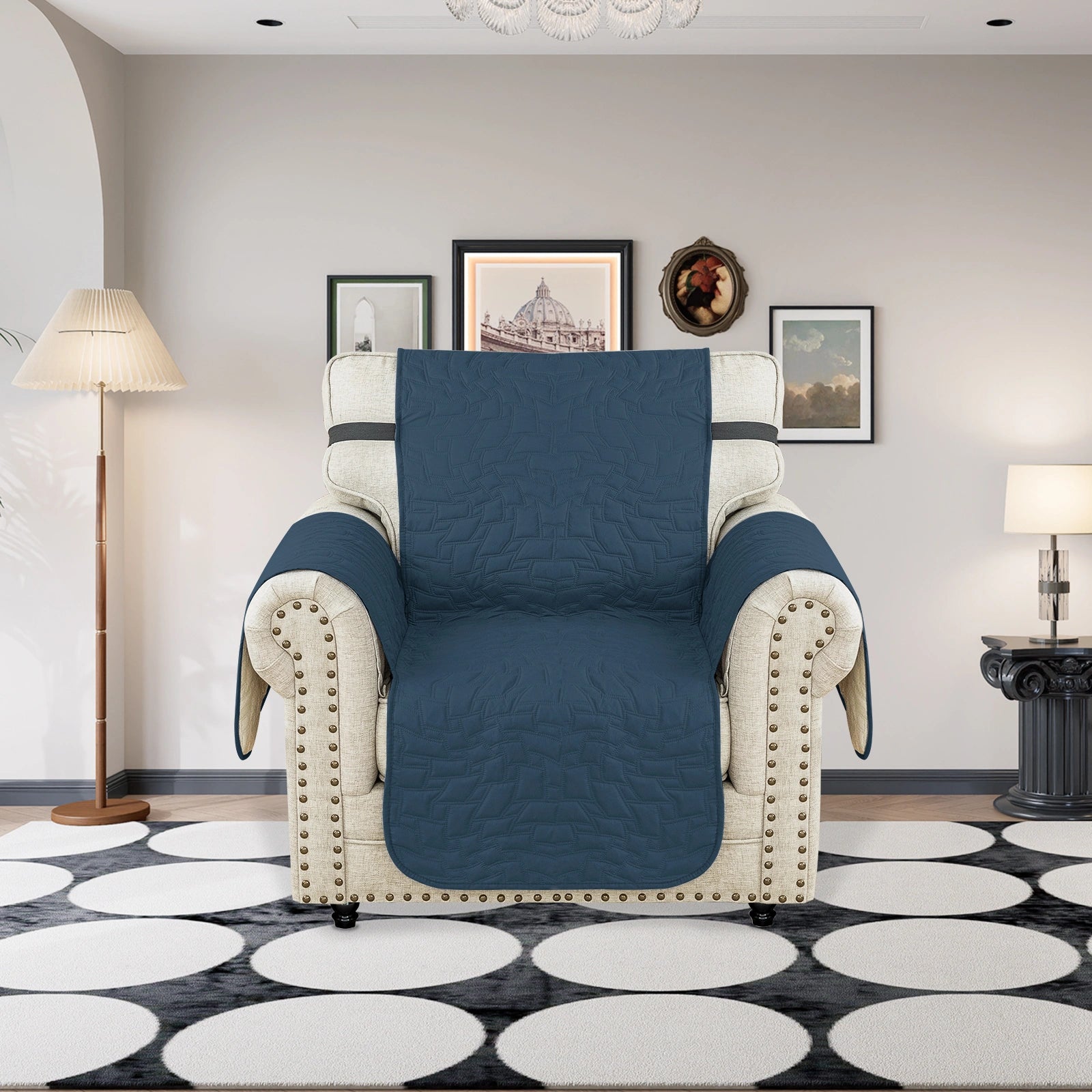 YSTYLE Waterproof 1 Seater Armchair Cover with Armrests Anti-Slip-YSTYLE