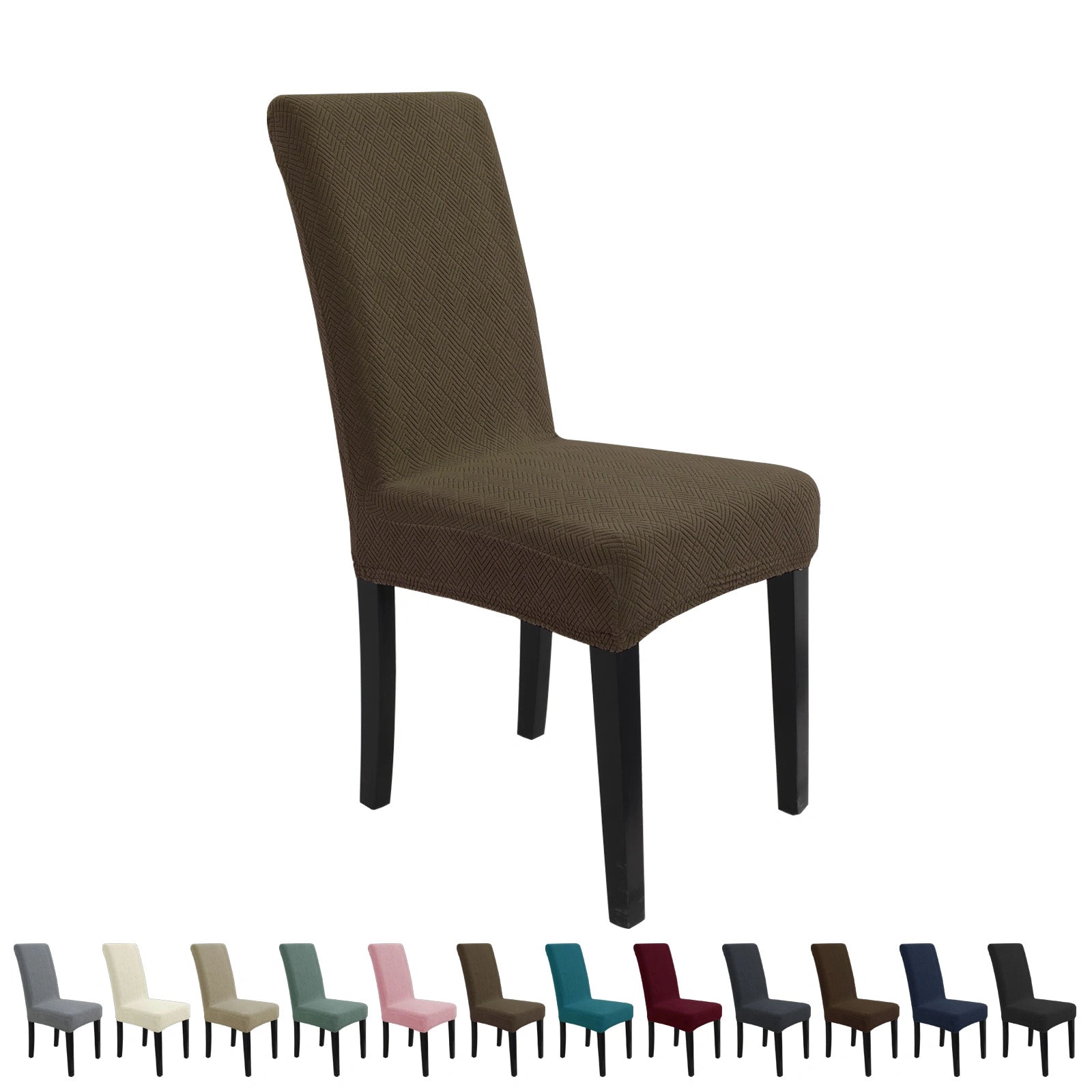 YSTYLE 2 Pieces Stretch Dining Chair Covers Diamond Jacquard-YSTYLE