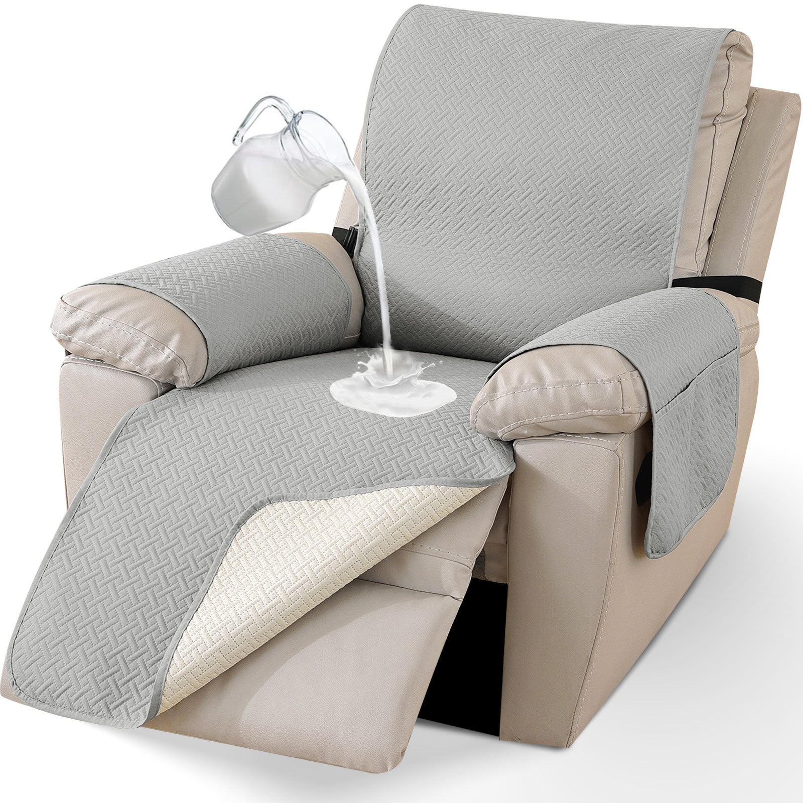 imperméable Armchair couverture with antidérapant Back and Side Pockets