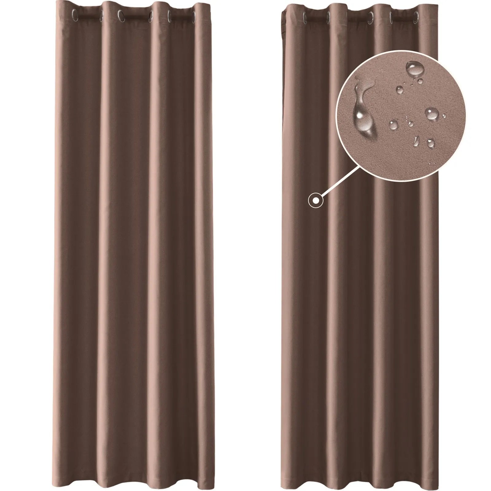 YSTYLE Blackout Curtains – 2 pcs, Thermal, Waterproof, Indoor/Outdoor Use