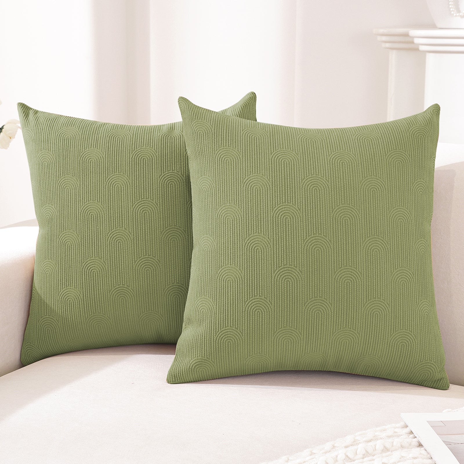 Ystyle Cushion Covers, 50 x 50 cm, Set of 2, Cushions for Sofa with Invisible Zip, Soft Cushion Cover, Modern, Washable, for Chair Bed, Living Room, Bedroom