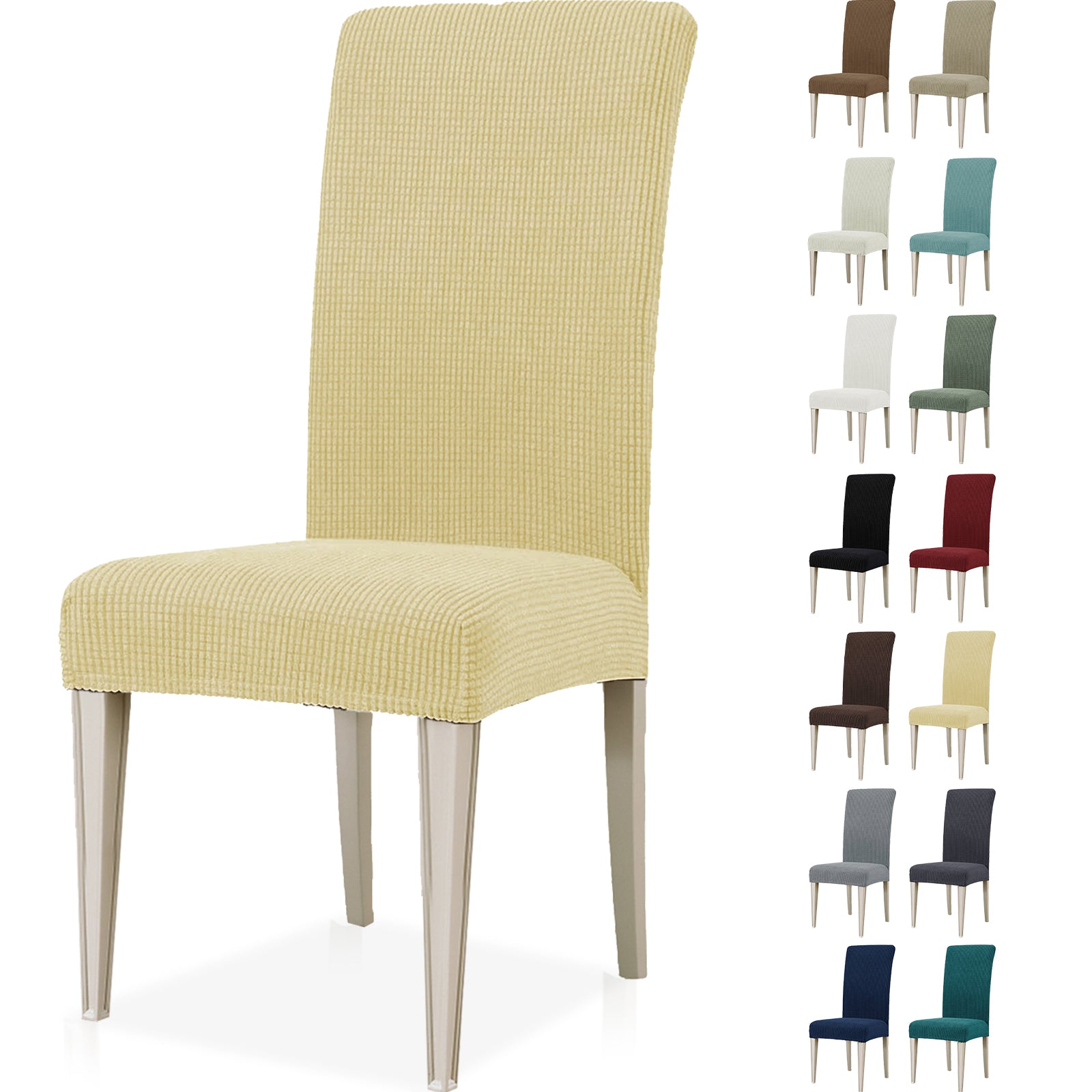 YSTYLE 2 Pieces Stretch Dining Chair Covers Jacquard Pattern