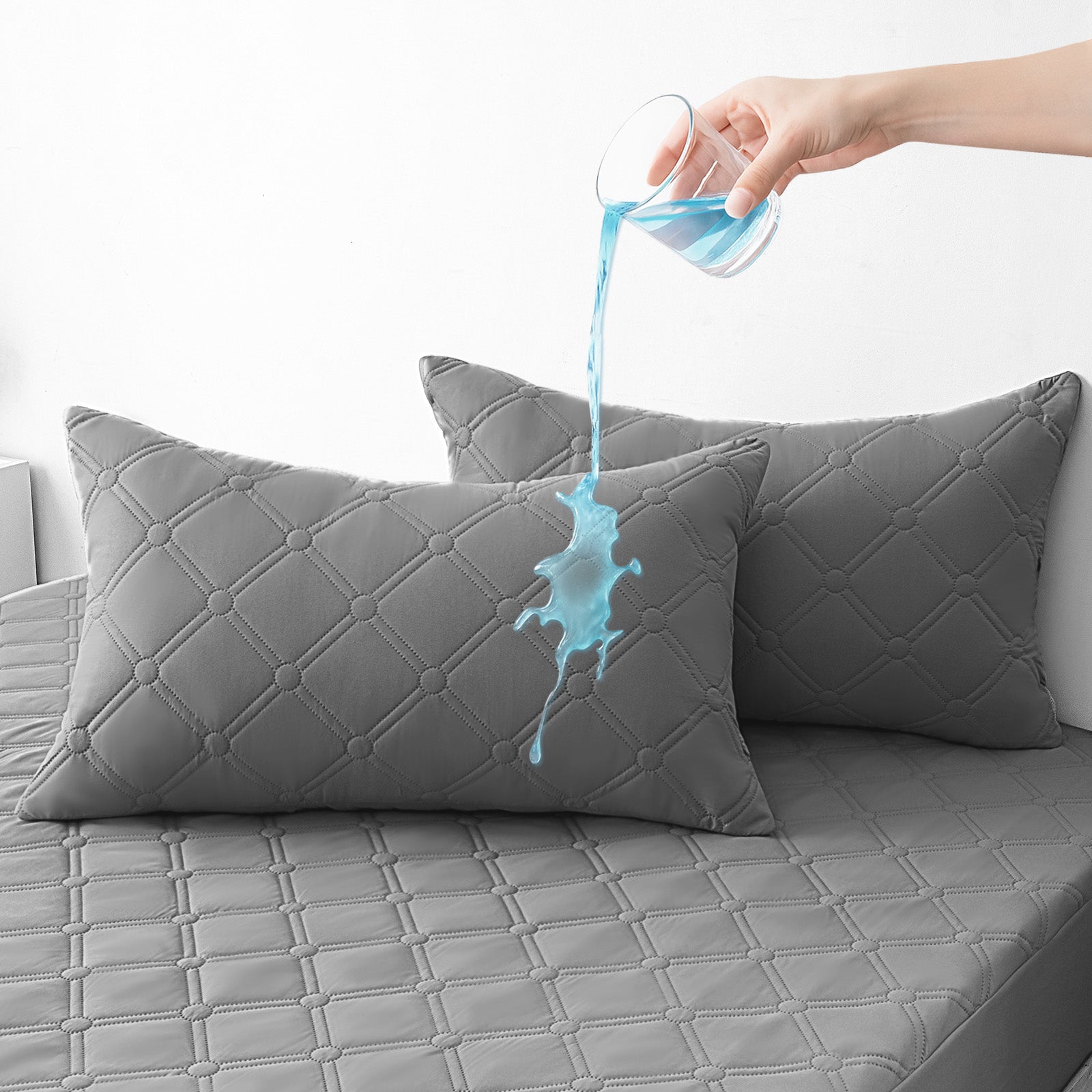 Ystyle Waterproof Pillow Protectors 50x80 cm Set of 2, Scratch-Resistant Pillowcase Covers