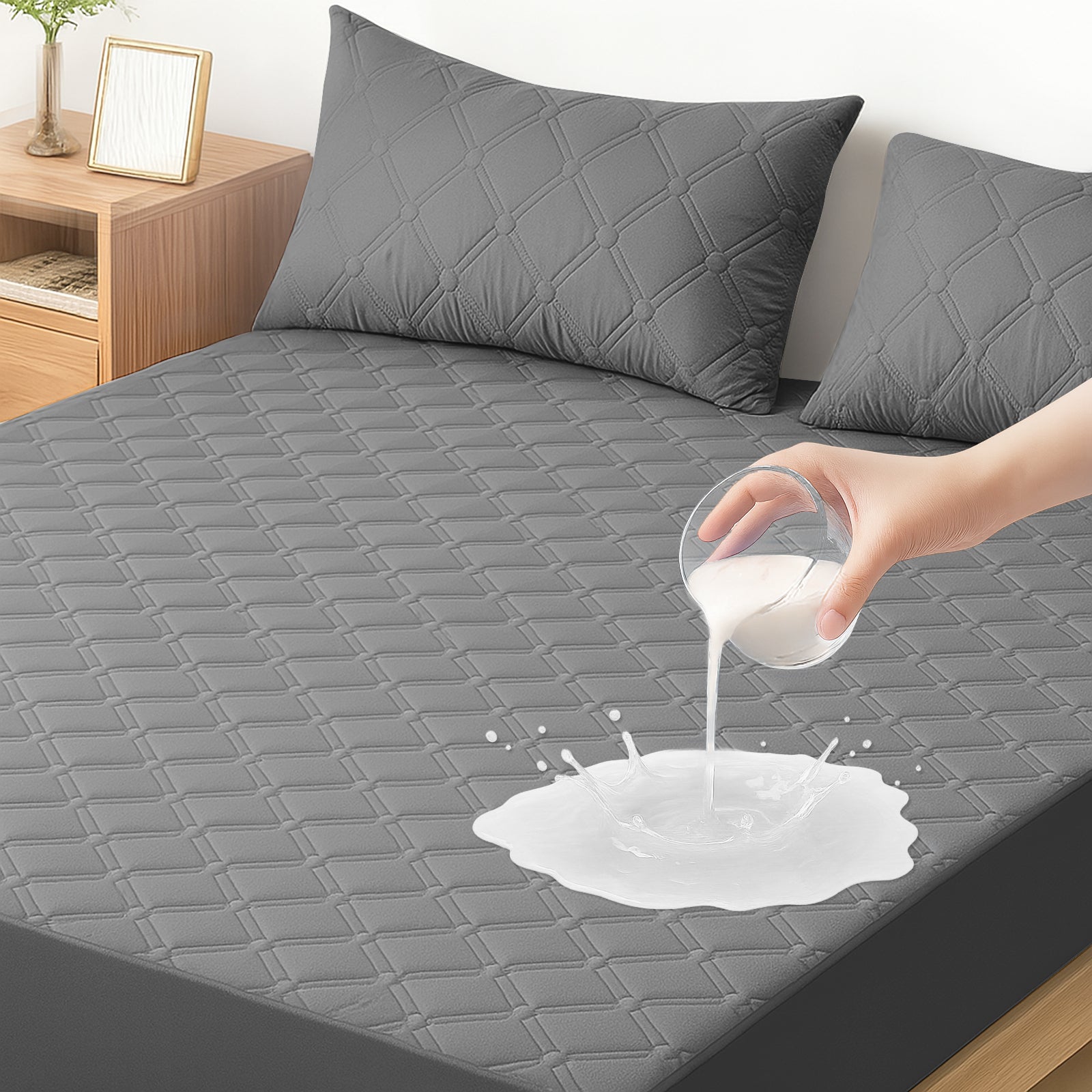 Ystyle Waterproof Mattress Protector – Double Size 160x190 cm Anti-Allergy & Scratch Resistant