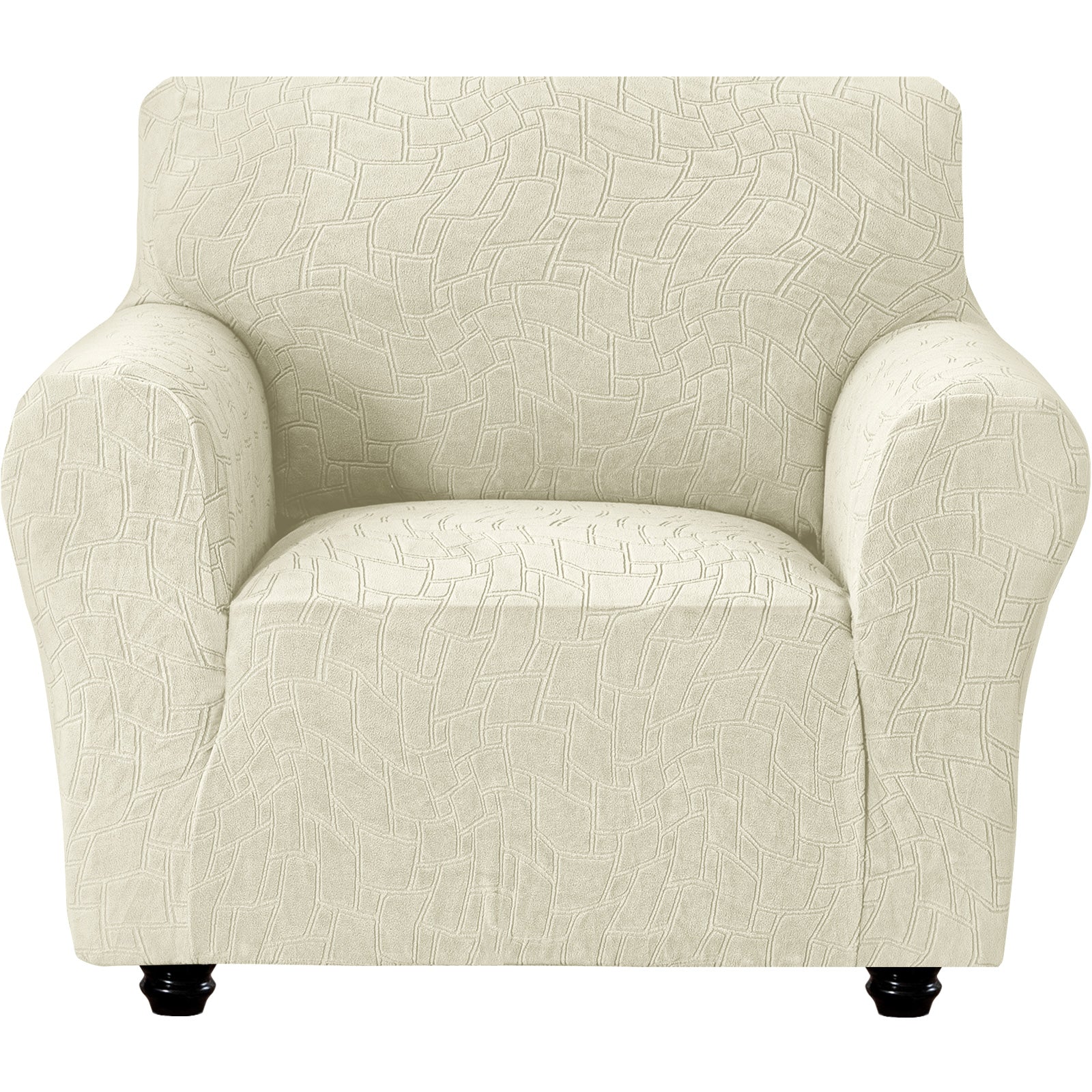 Ystyle Stretch 1 Seater Sofa Cover Jacquard Geometric Pattern-YSTYLE