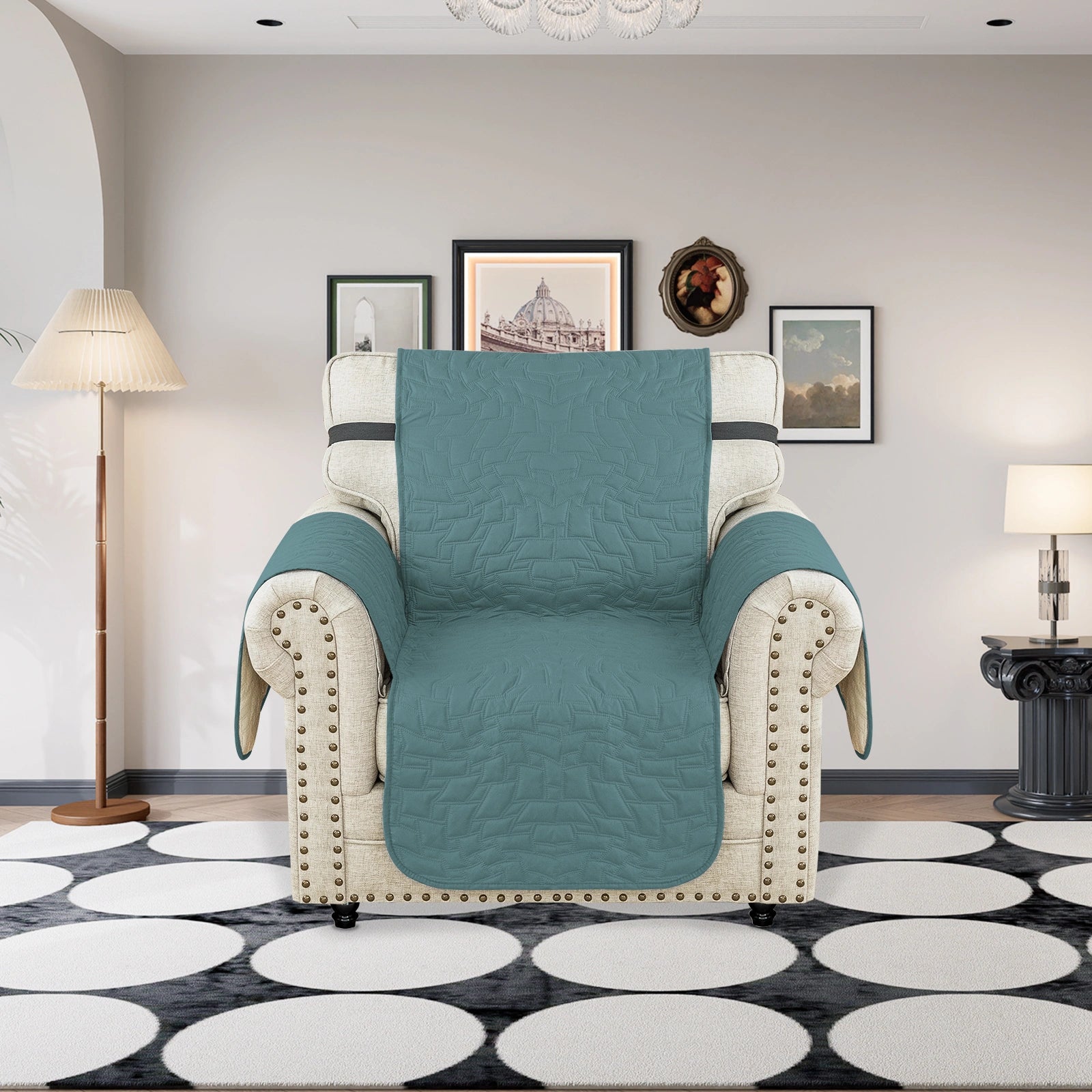 YSTYLE Waterproof 1 Seater Armchair Cover with Armrests Anti-Slip-YSTYLE