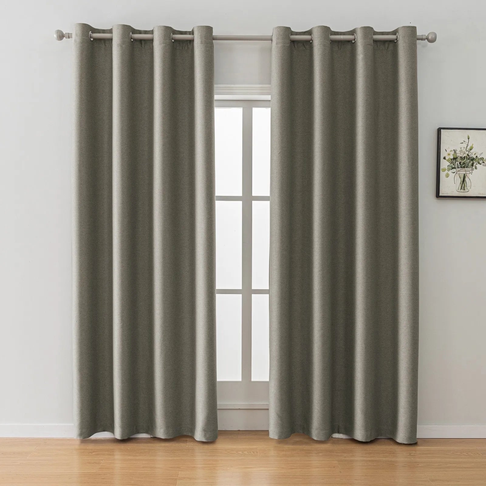 YSTYLE Velvet Curtains – 2 pcs, Blackout, Thermal Insulated, Modern Eyelet Drapes