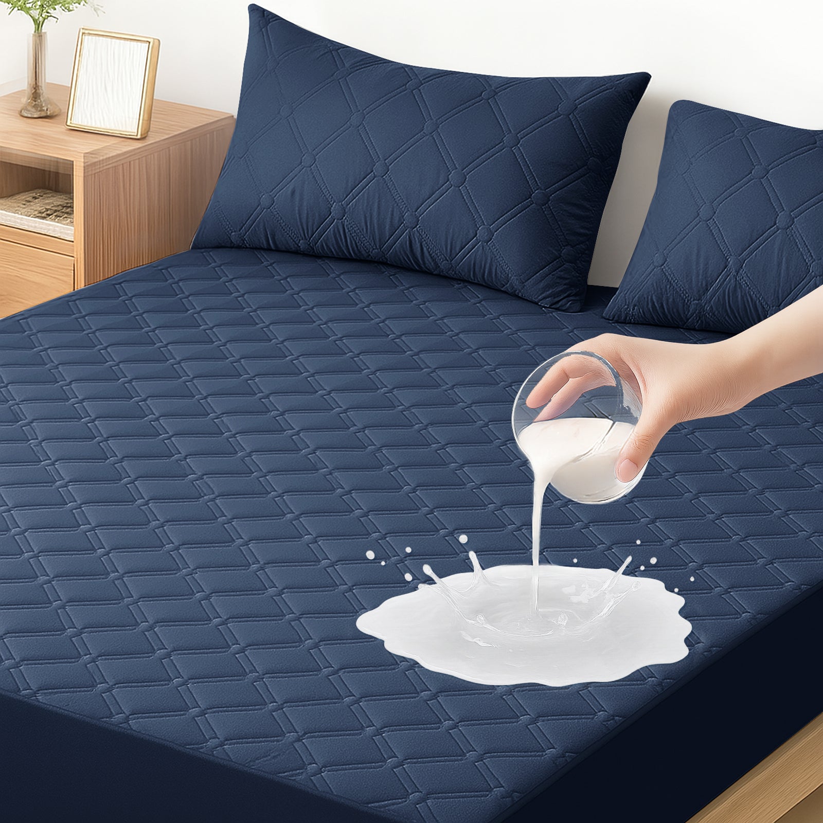 Ystyle Waterproof Mattress Protector – Double Size 160x190 cm Anti-Allergy & Scratch Resistant